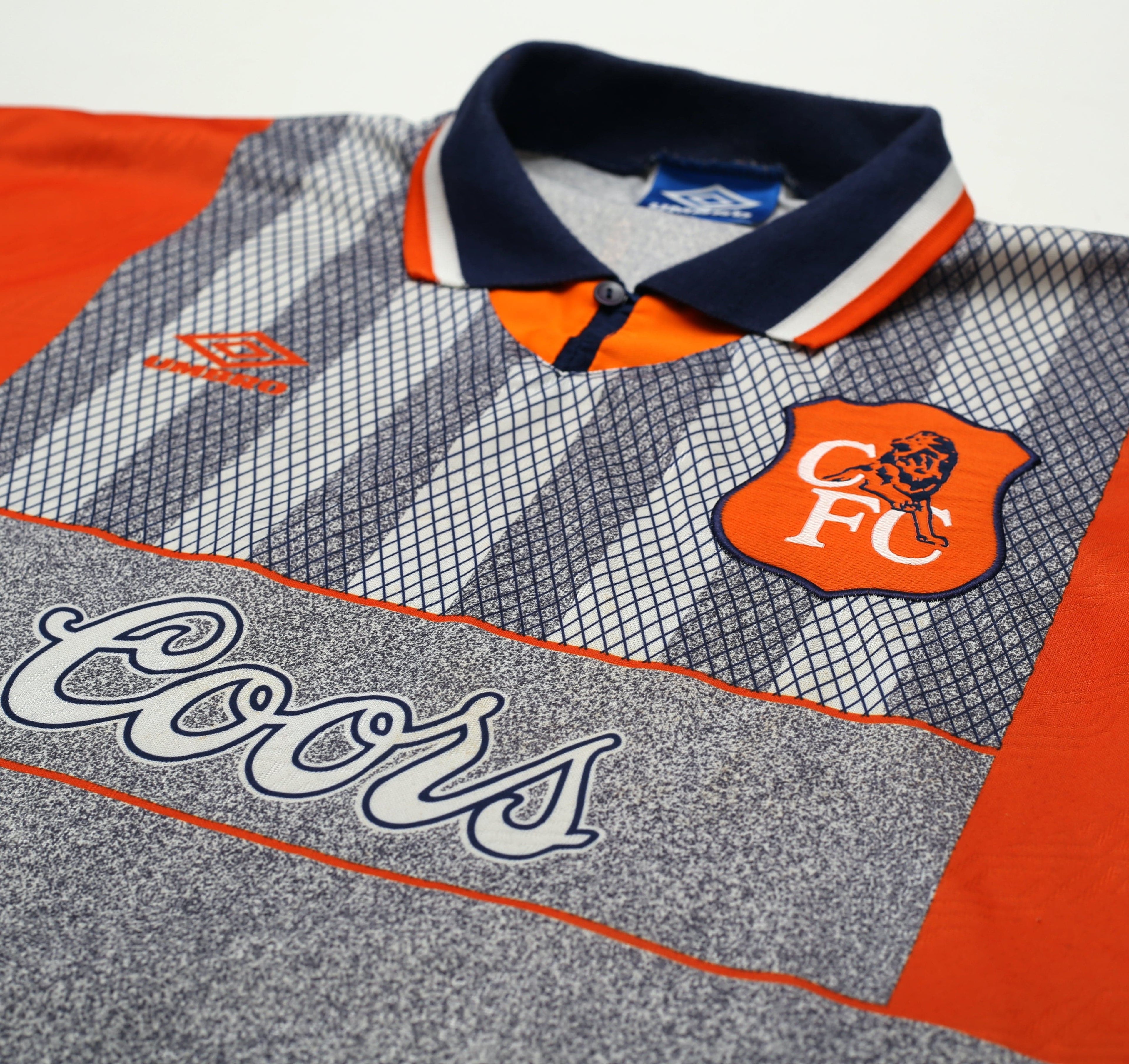 1994/96 GULLIT #4 Chelsea Vintage Umbro Away Football Shirt Jersey (XL)