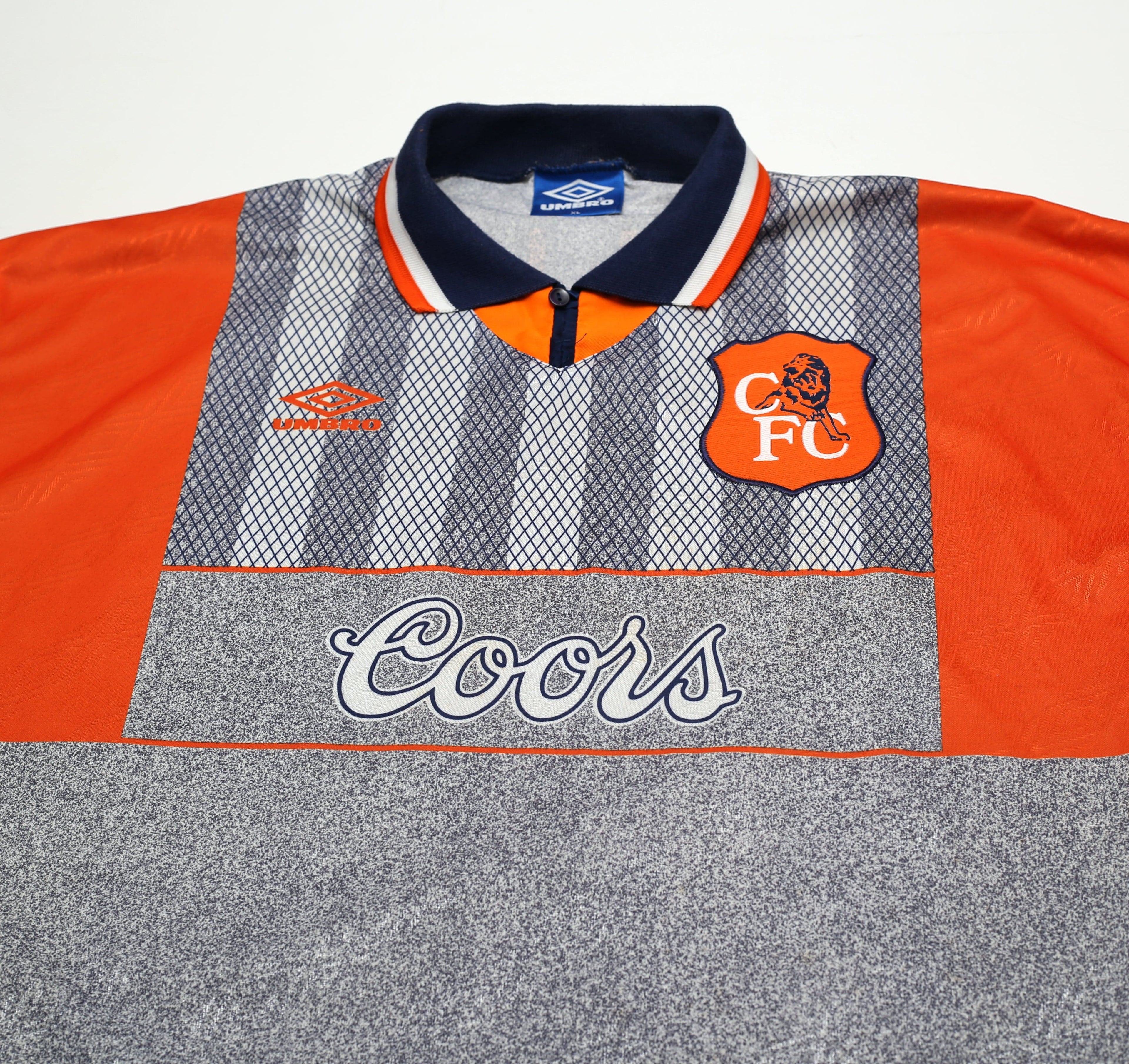 1994/96 GULLIT #4 Chelsea Vintage Umbro Away Football Shirt Jersey (XL)