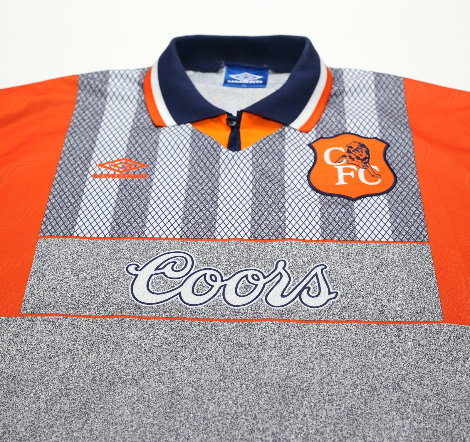 1994/96 GULLIT #4 Chelsea Vintage Umbro Away Football Shirt Jersey (XL)