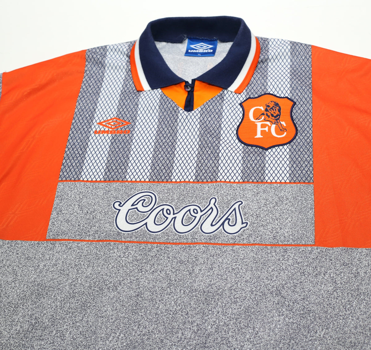 1994/96 GULLIT #4 Chelsea Vintage Umbro Away Football Shirt Jersey (XL)