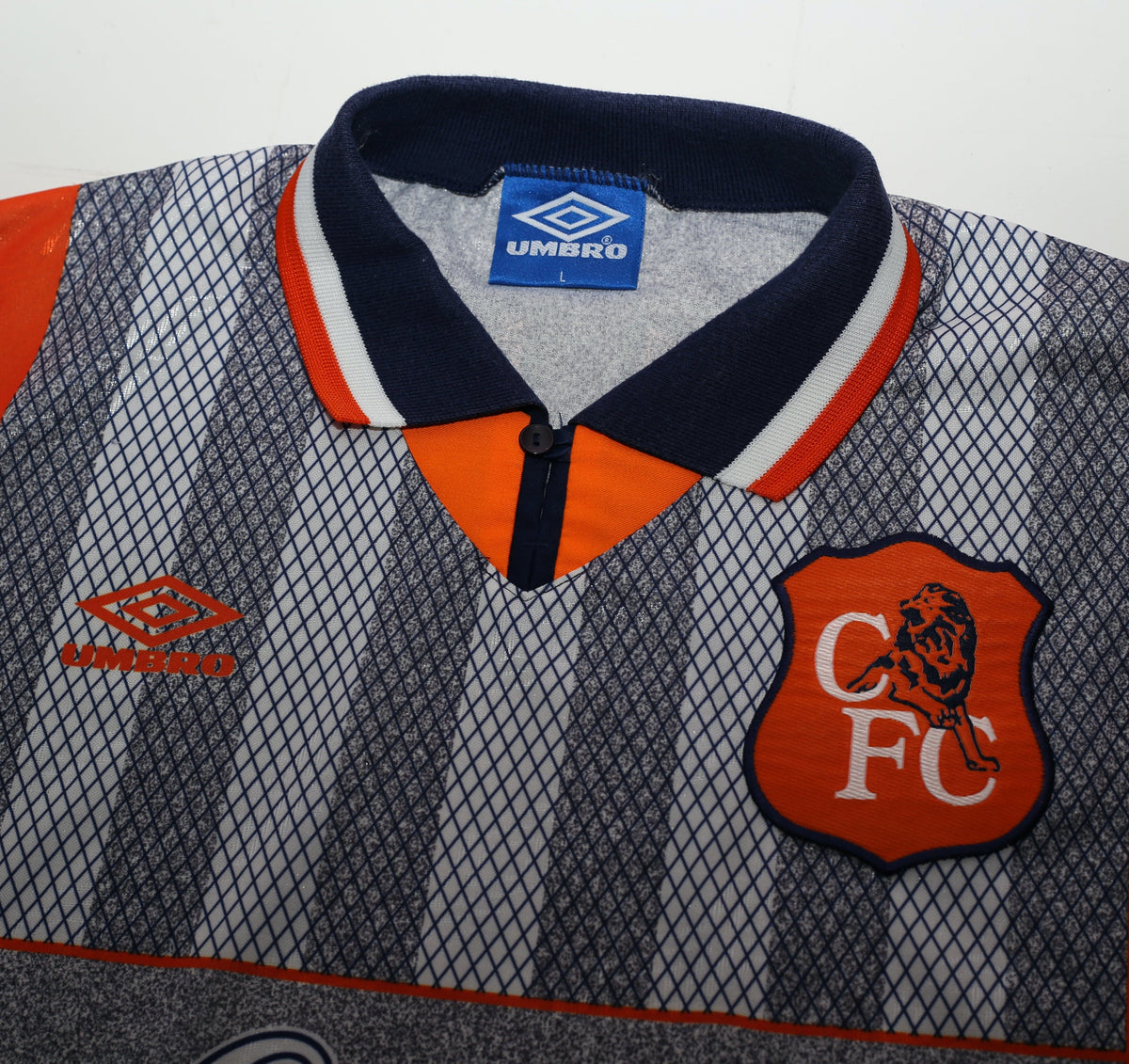 1994/96 GULLIT #4 Chelsea Vintage Umbro Away Football Shirt (L)