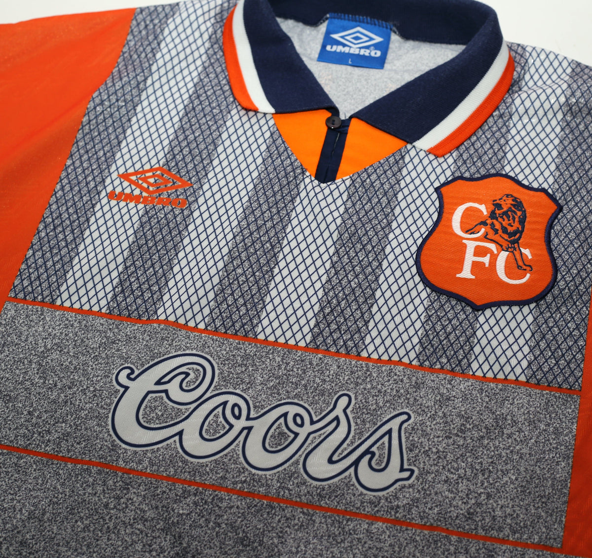 1994/96 GULLIT #4 Chelsea Vintage Umbro Away Football Shirt (L)