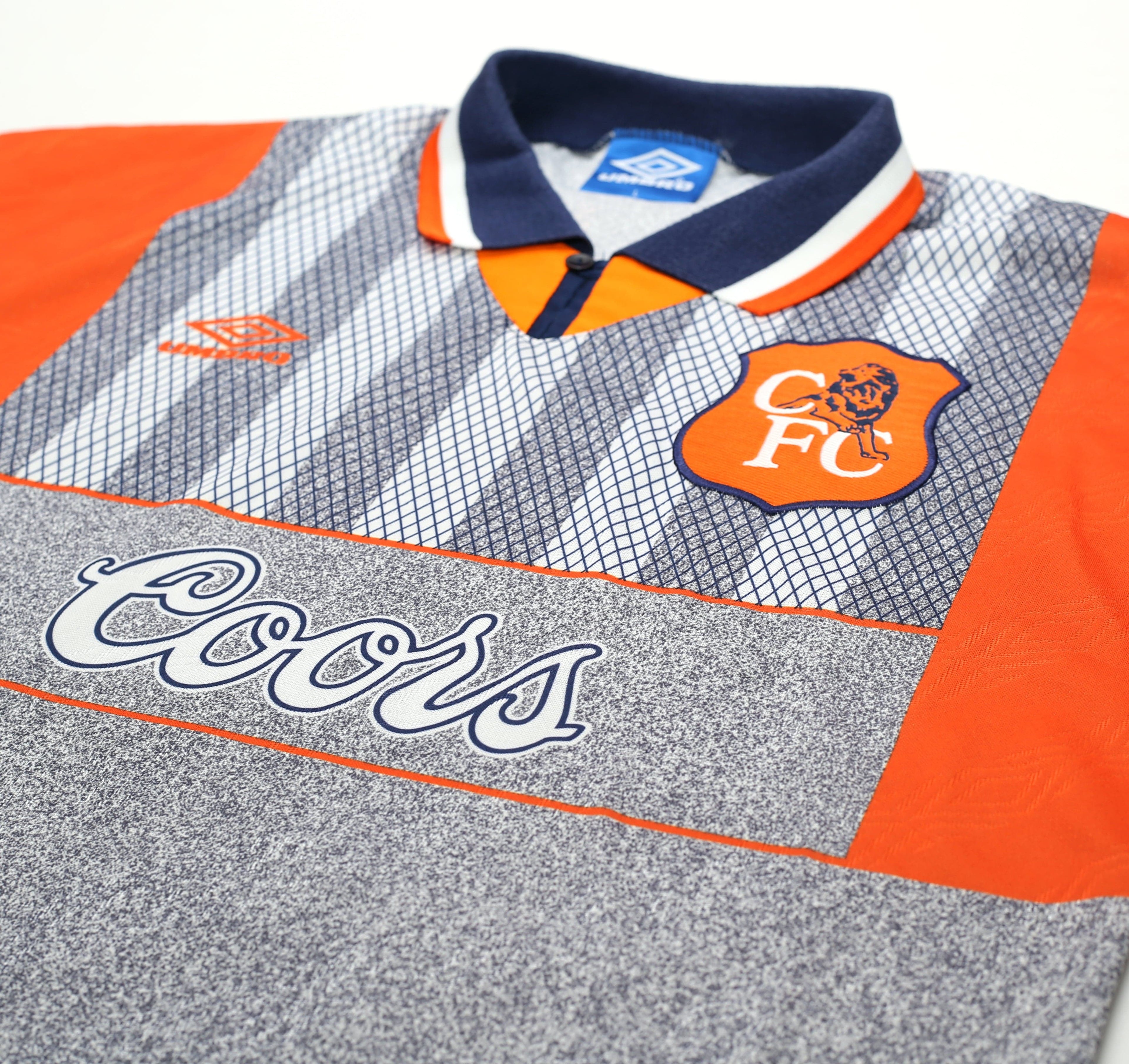 1994/96 GULLIT #4 Chelsea Vintage Umbro Away Football Shirt (L)