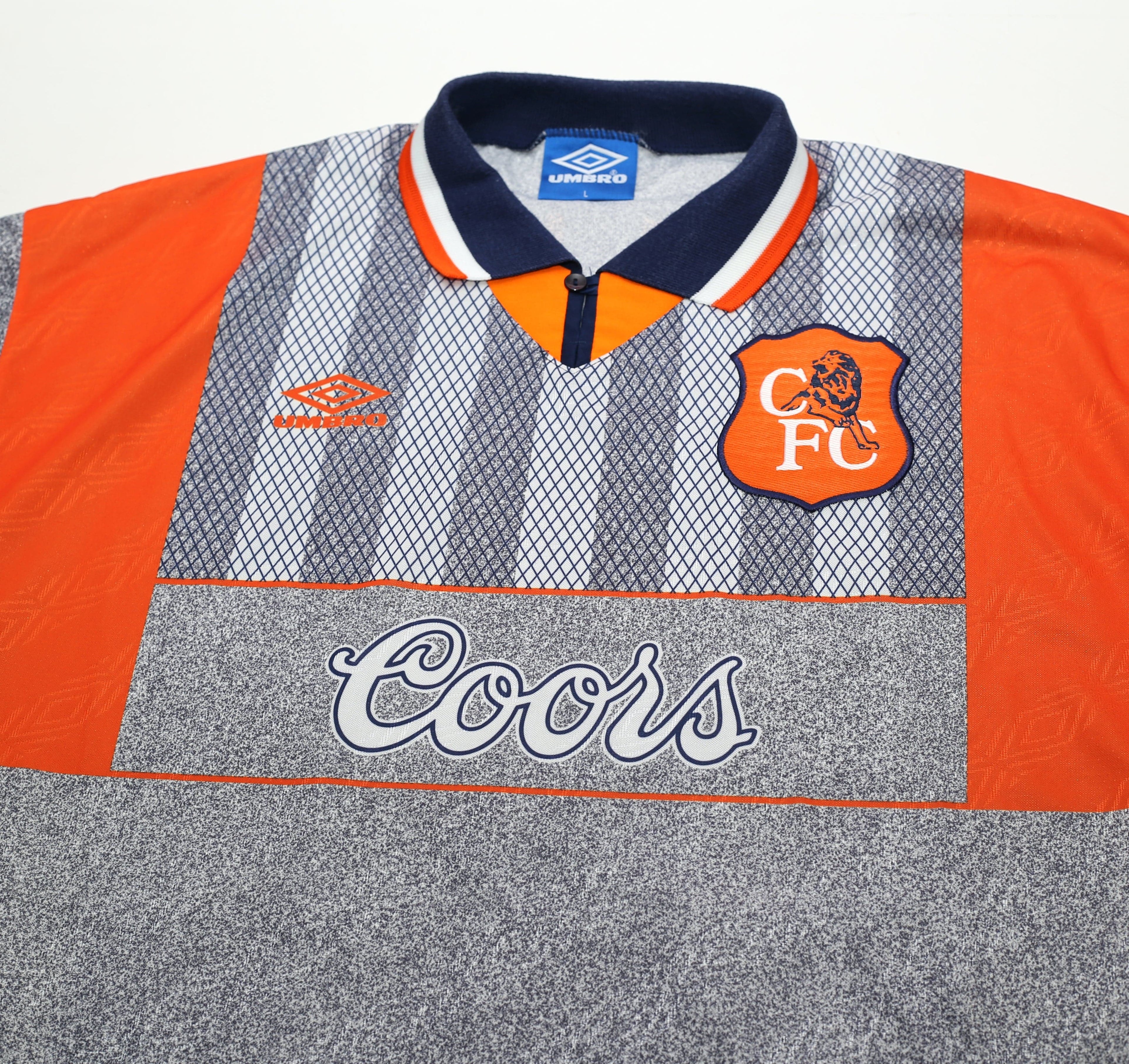 1994/96 GULLIT #4 Chelsea Vintage Umbro Away Football Shirt (L)