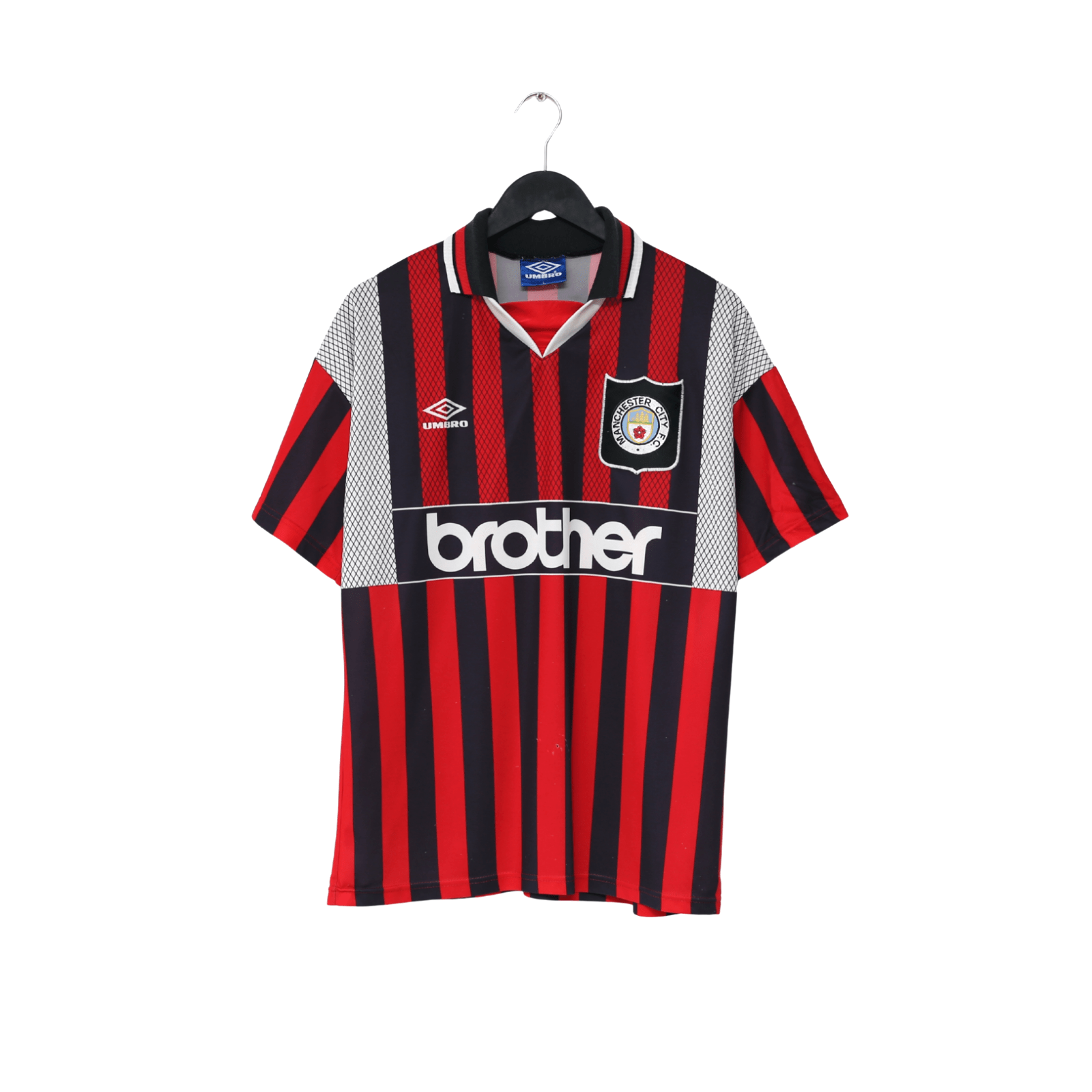 1994/96 KINKLADZE #7 Manchester City Vintage Umbro Away Football Shirt (M/L)