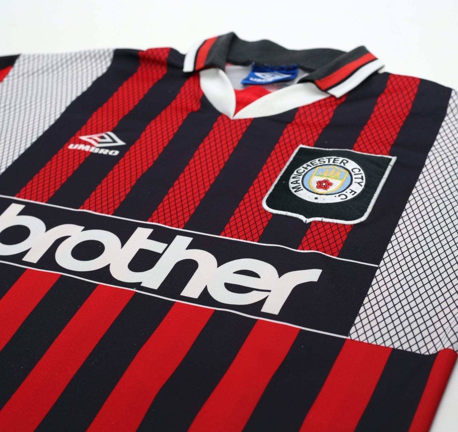 1994/96 KINKLADZE #7 Manchester City Vintage Umbro Away Football Shirt (M/L)