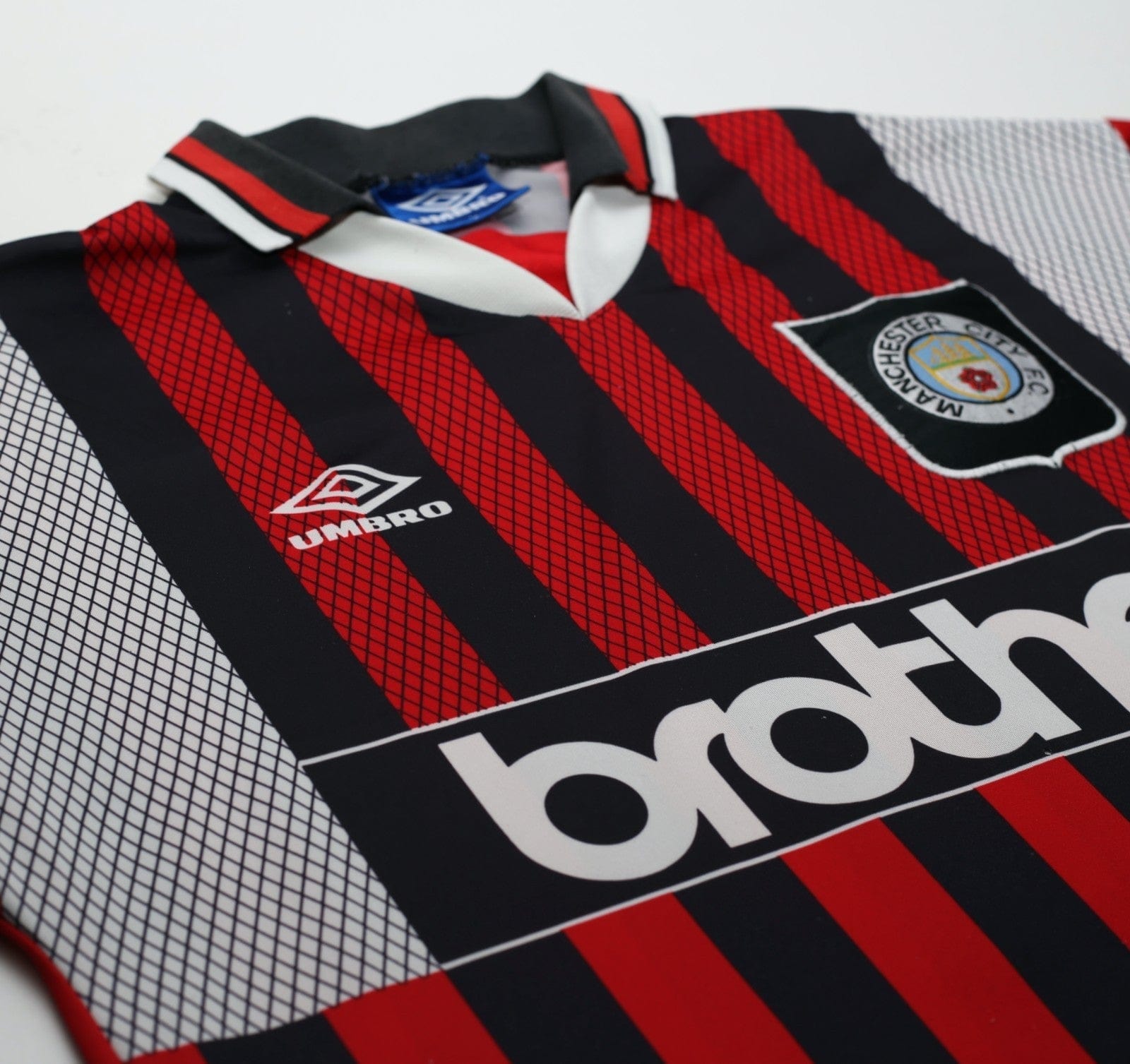 1994/96 KINKLADZE #7 Manchester City Vintage Umbro Away Football Shirt (M/L)