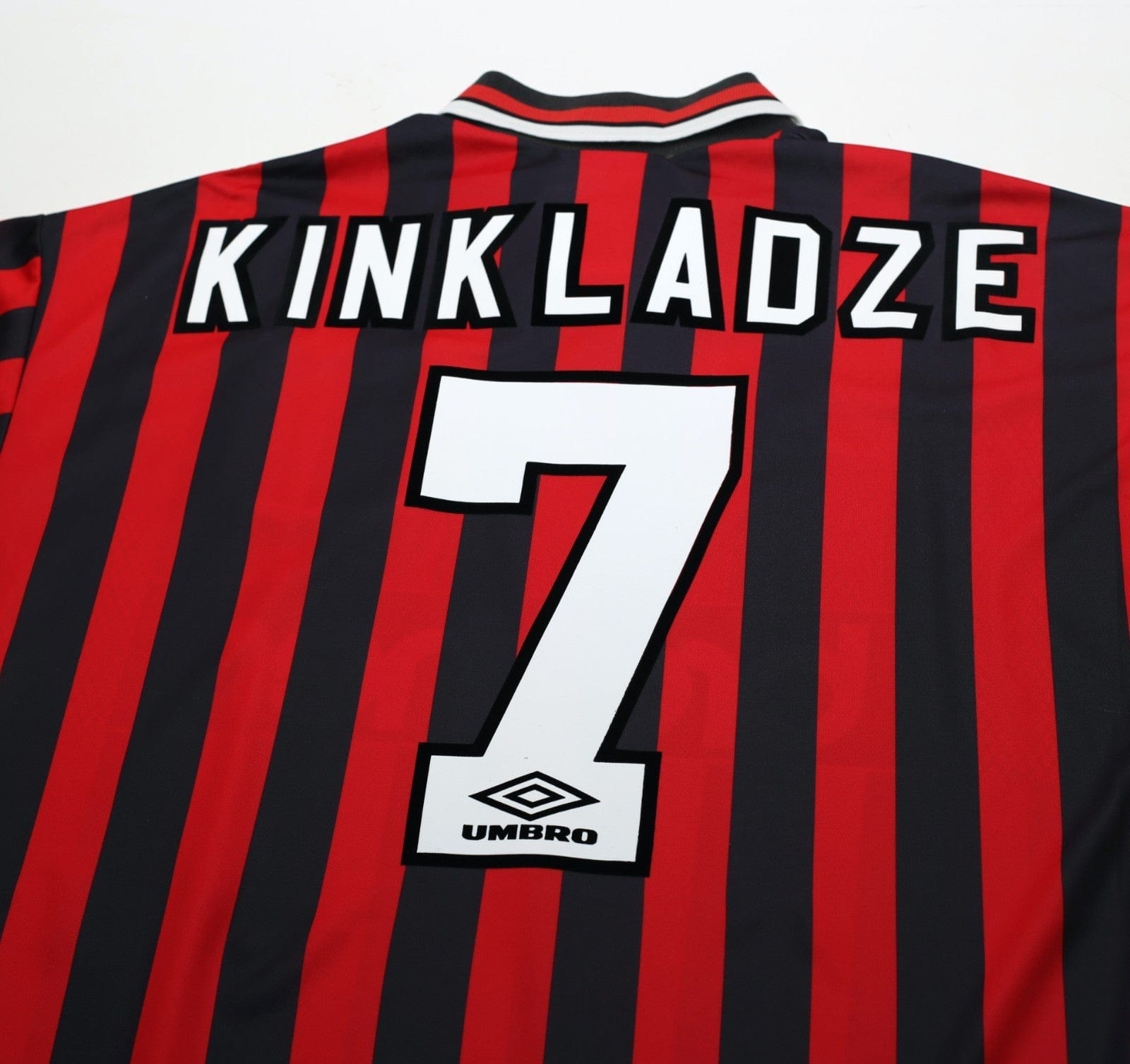 1994/96 KINKLADZE #7 Manchester City Vintage Umbro Away Football Shirt (M/L)