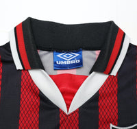 1994/96 KINKLADZE #7 Manchester City Vintage Umbro Away Football Shirt (M/L)
