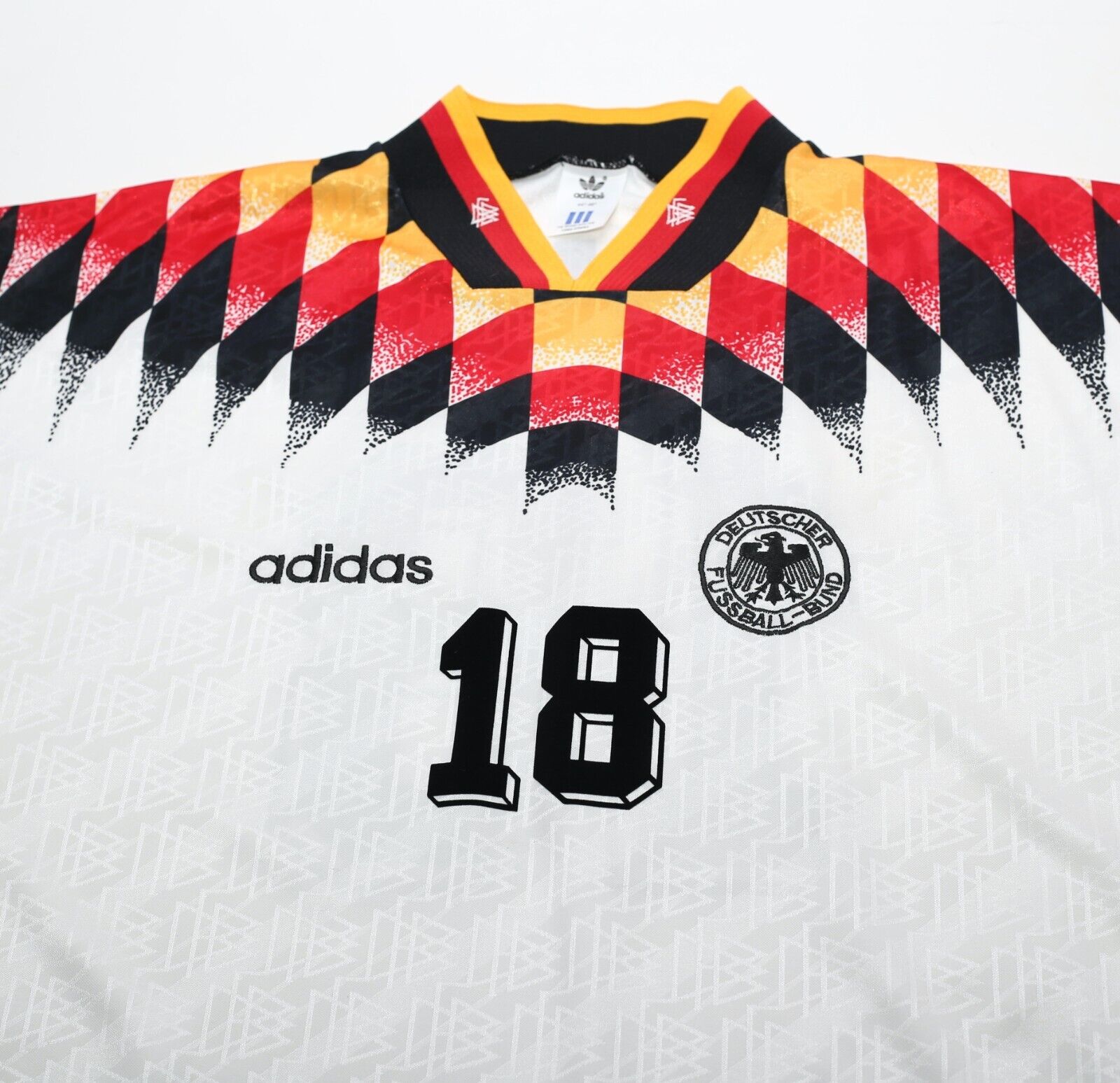 1994/96 KLINSMANN #18 Germany Vintage adidas Home Football Shirt (XL) USA 94