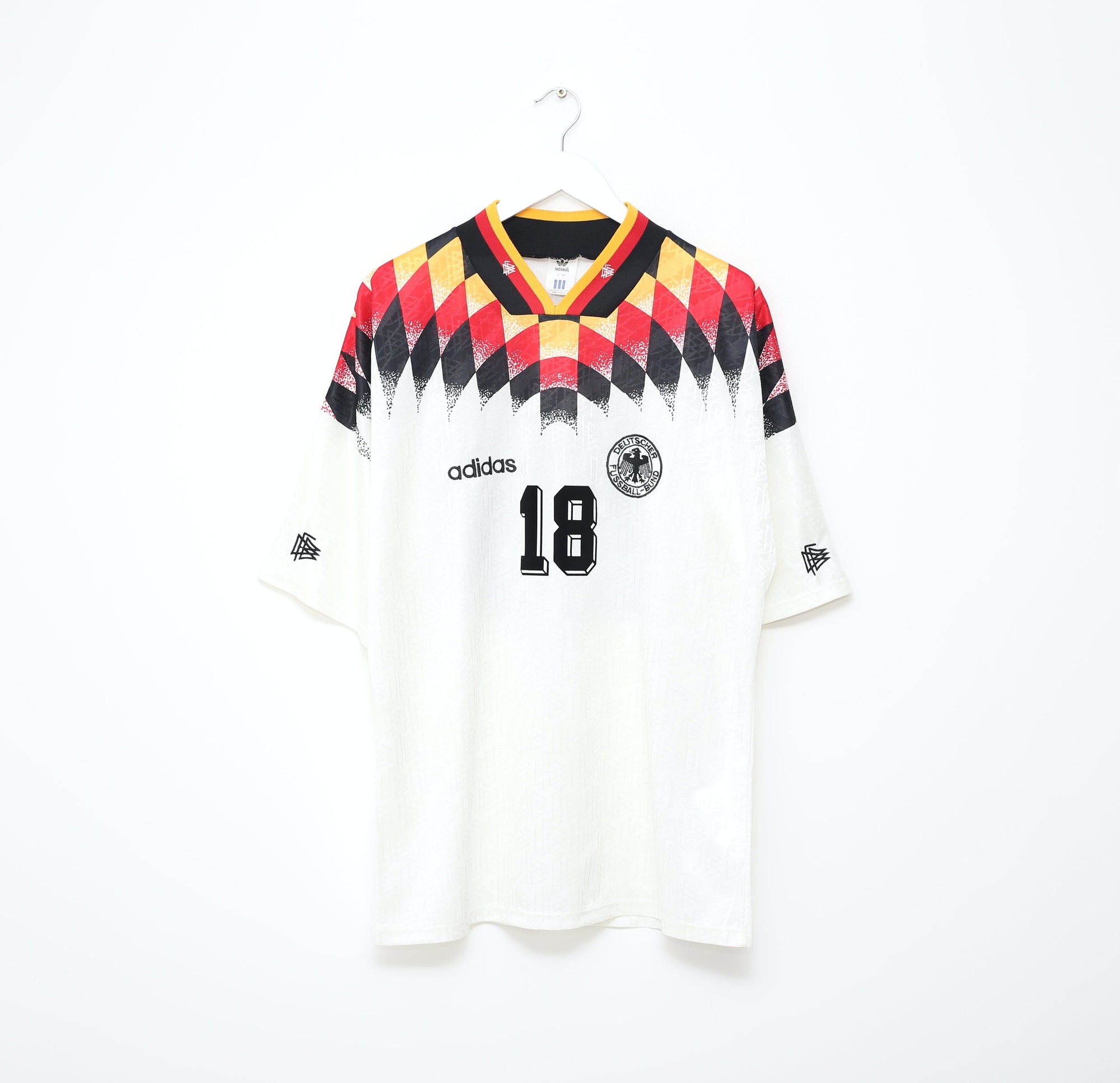 1994/96 KLINSMANN #18 Germany Vintage adidas Home Football Shirt (XL) USA 94