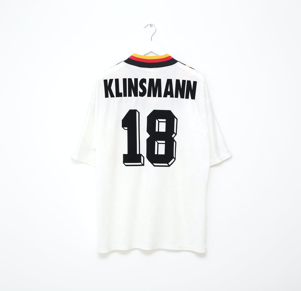 1994/96 KLINSMANN #18 Germany Vintage adidas Home Football Shirt (XL) USA 94