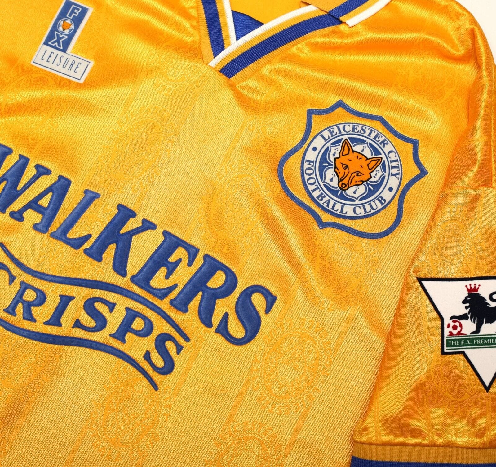 1994/96 LEICESTER CITY Vintage Fox Leisure Away Football Shirt (M)