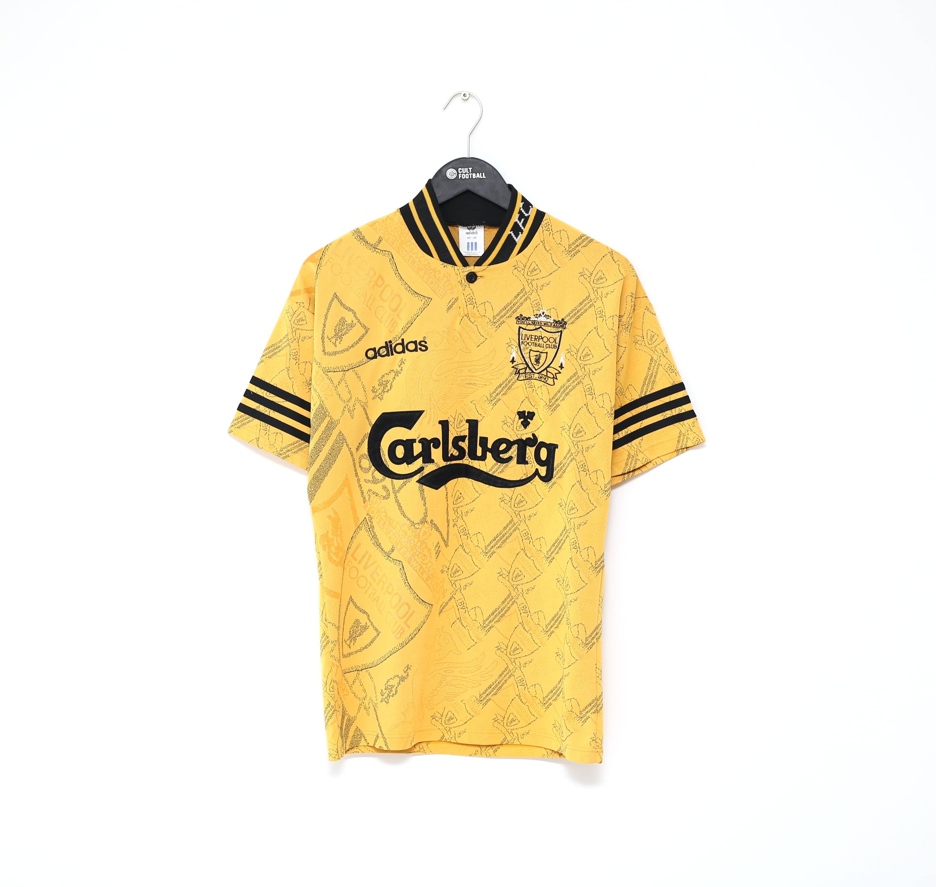 1994/96 LIVERPOOL Vintage adidas Away Football Shirt (S) 34/36 Rush Fowler