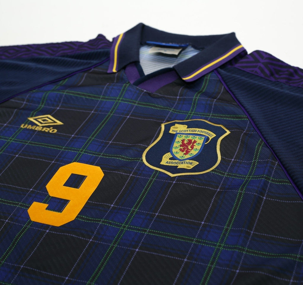 1994/96 McCOIST #9 Scotland Vintage Umbro Home Football Shirt (L/XL) Euro 96