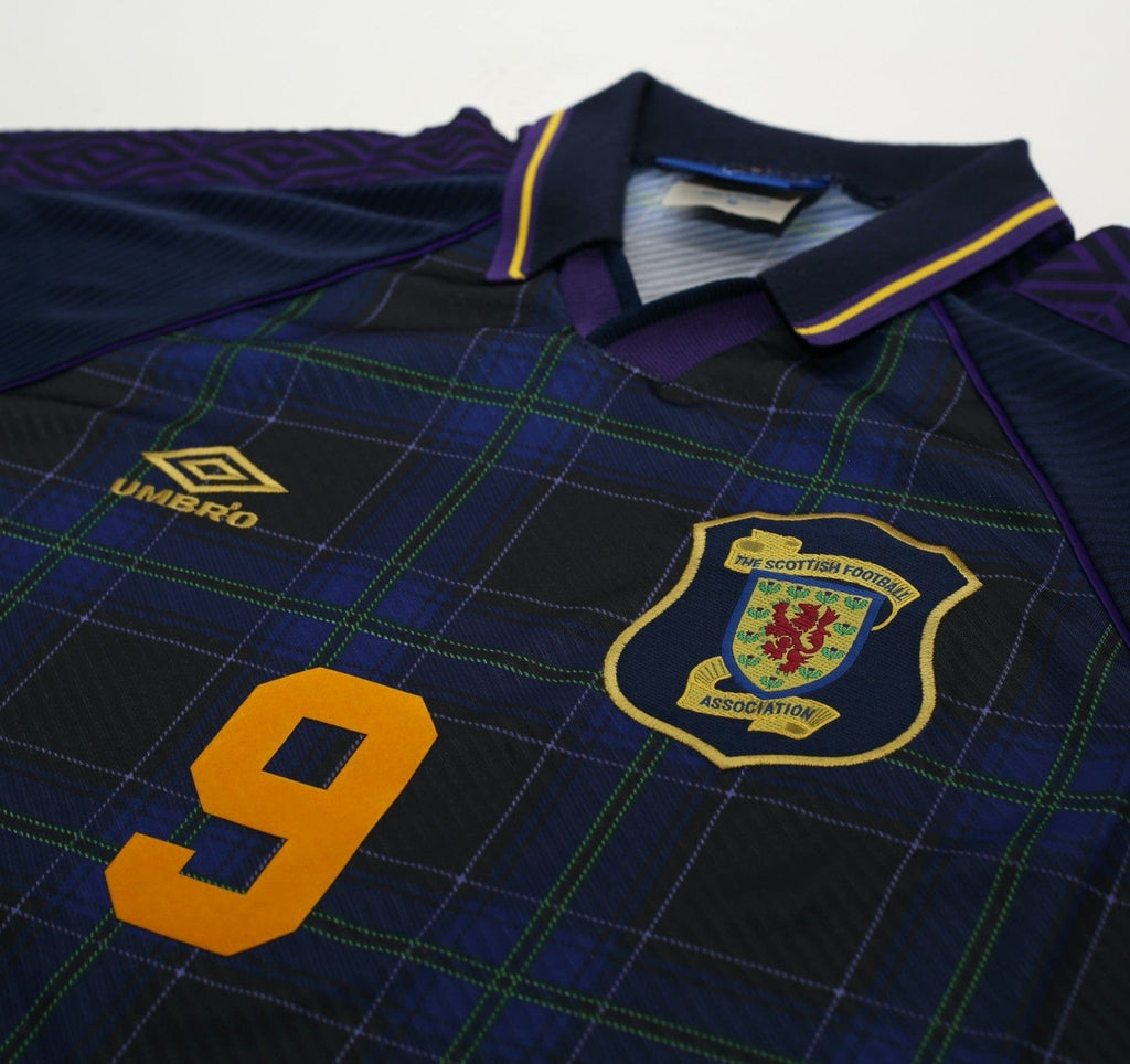 1994/96 McCOIST #9 Scotland Vintage Umbro Home Football Shirt (L/XL) Euro 96