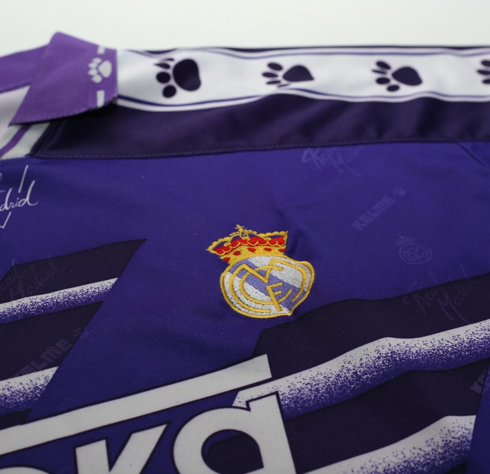 1994/96 REAL MADRID Vintage Kelme Away Football Shirt Jersey (L)