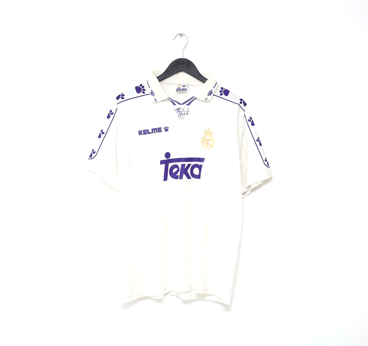 1994/96 REAL MADRID Vintage Kelme Home Football Shirt (XL)