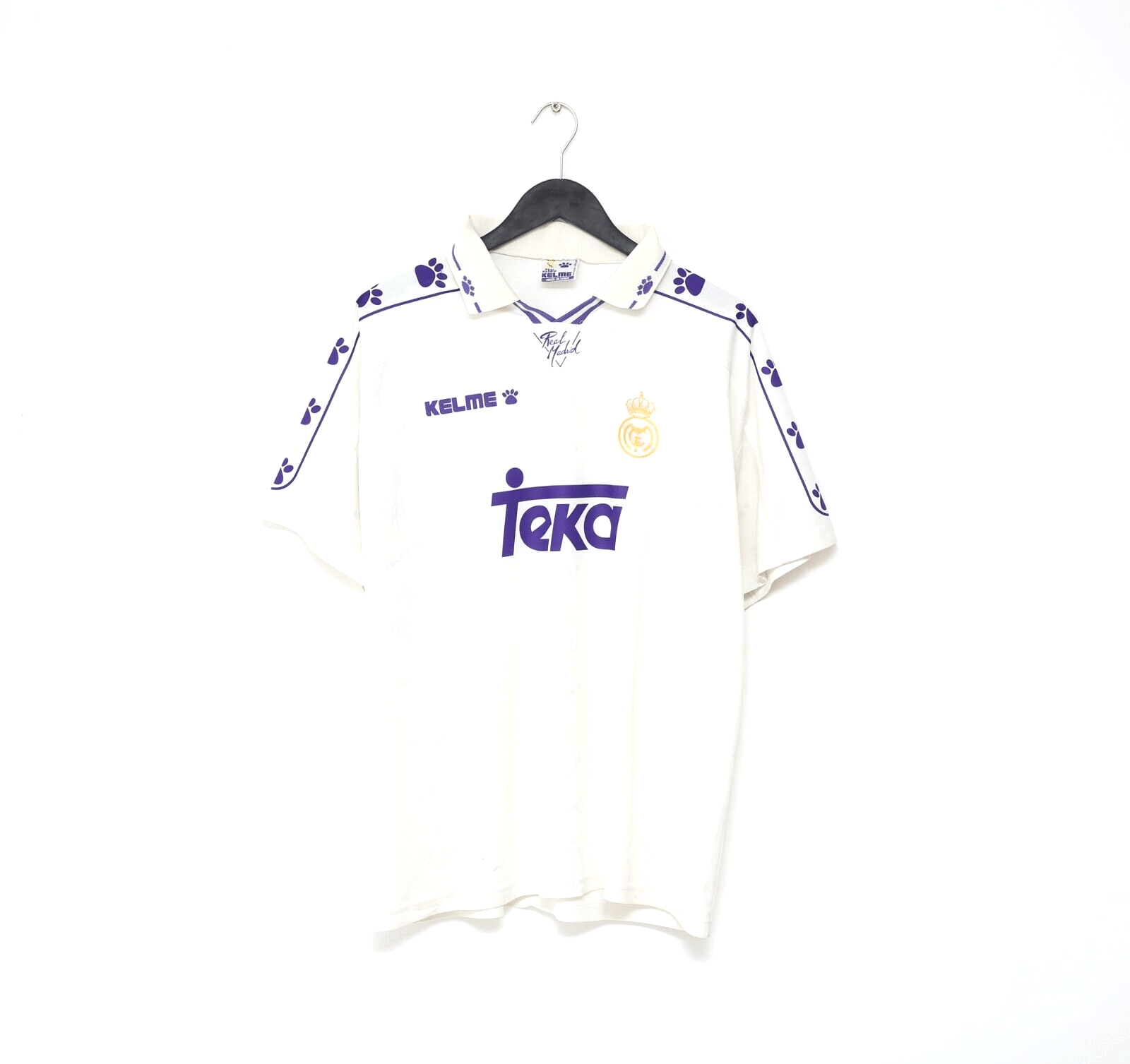 1994/96 REAL MADRID Vintage Kelme Home Football Shirt (XL)