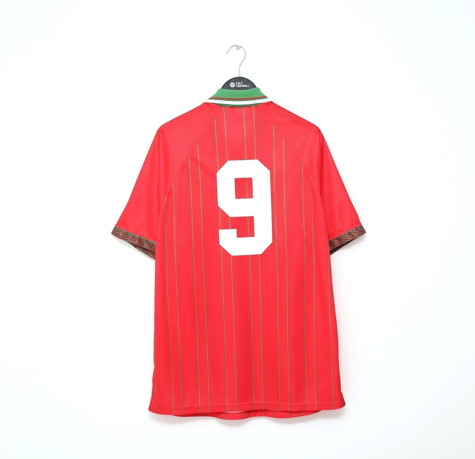 1994/96 RUSH #9 Wales Vintage Umbro Home Football Shirt Jersey (L