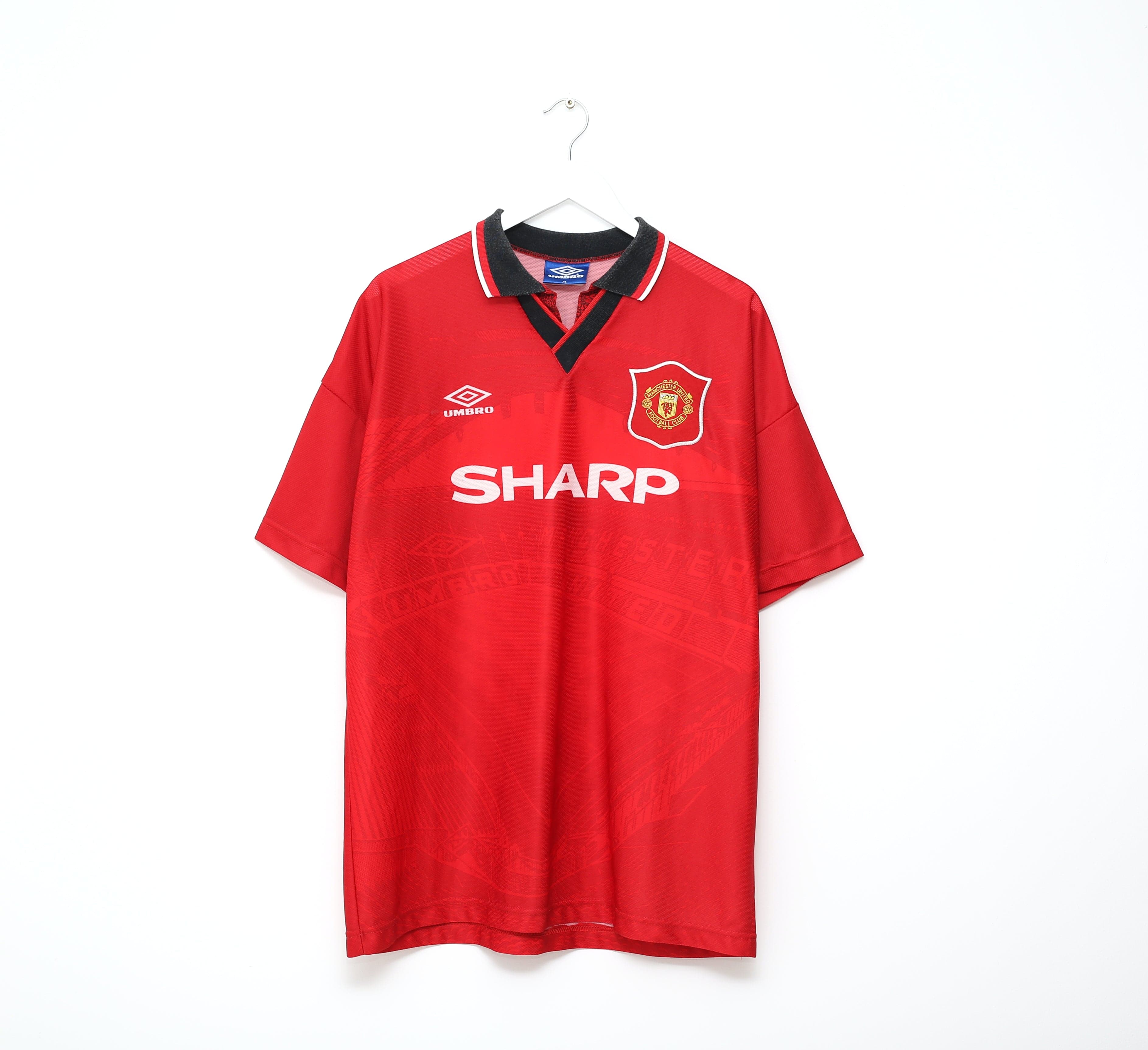 1994/96 SCHOLES #22 Manchester United Home Football Shirt (XL