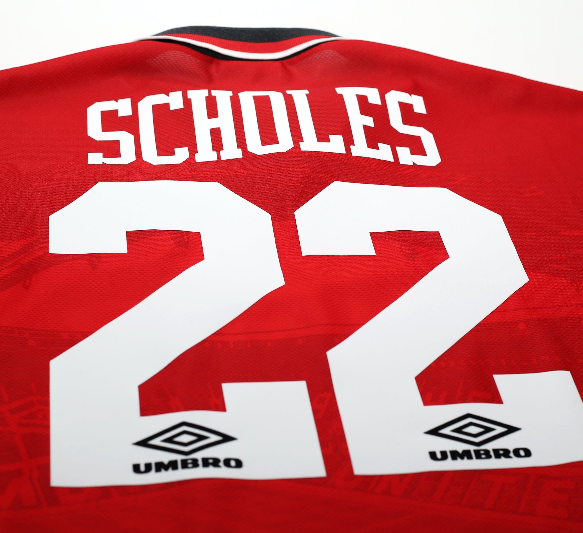 1994/96 SCHOLES #22 Manchester United Home Football Shirt (XL)