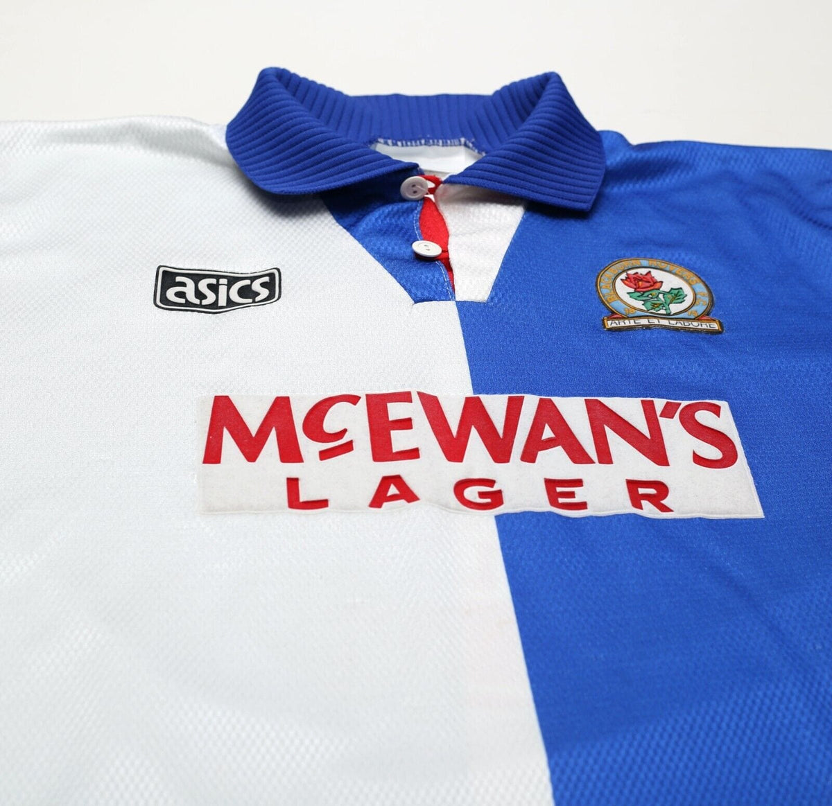 1994/96 SHEARER #9 Blackburn Rovers Vintage Asics Home Football Shirt Jersey XL