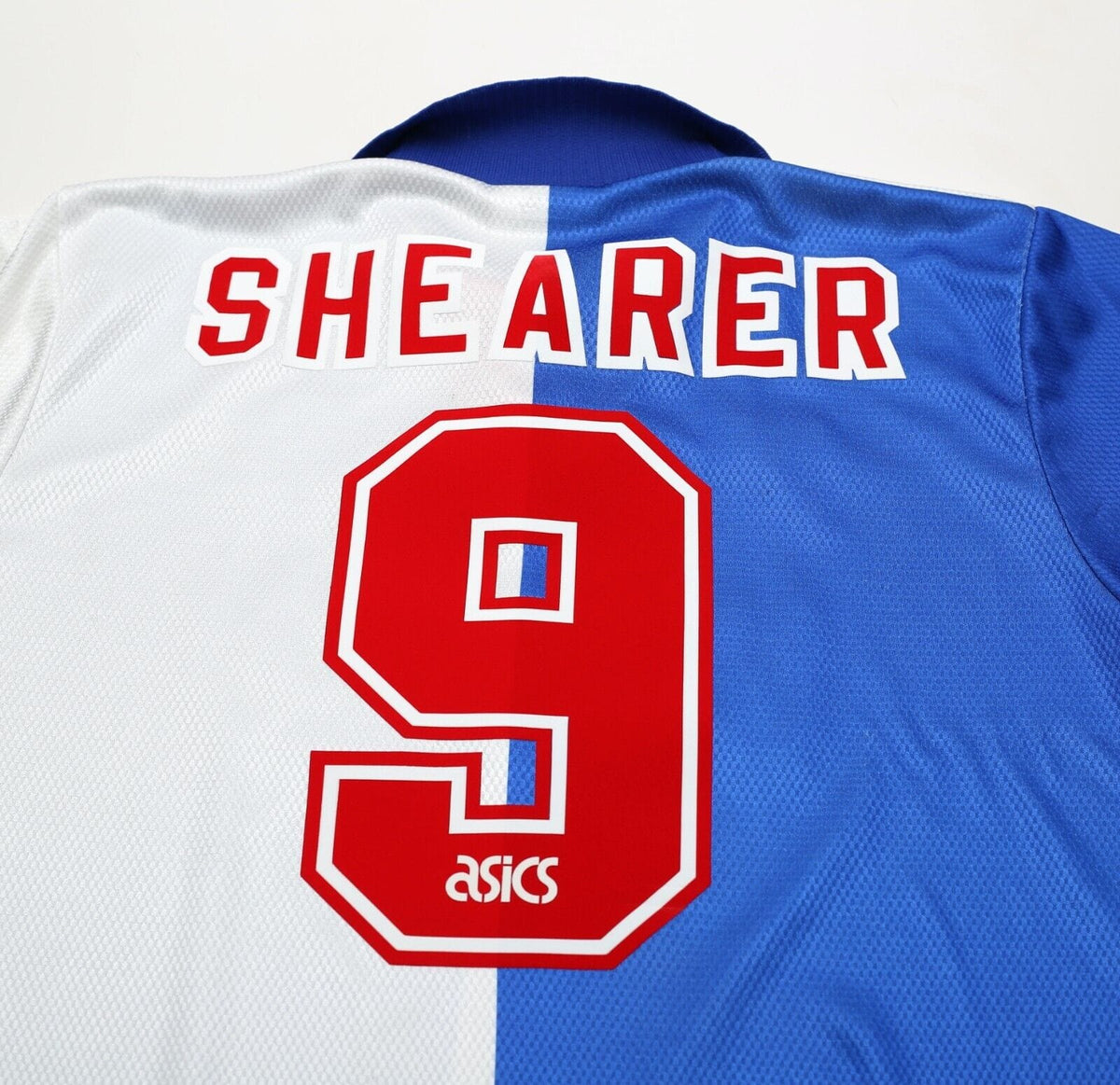 1994/96 SHEARER #9 Blackburn Rovers Vintage Asics Home Football Shirt Jersey XL