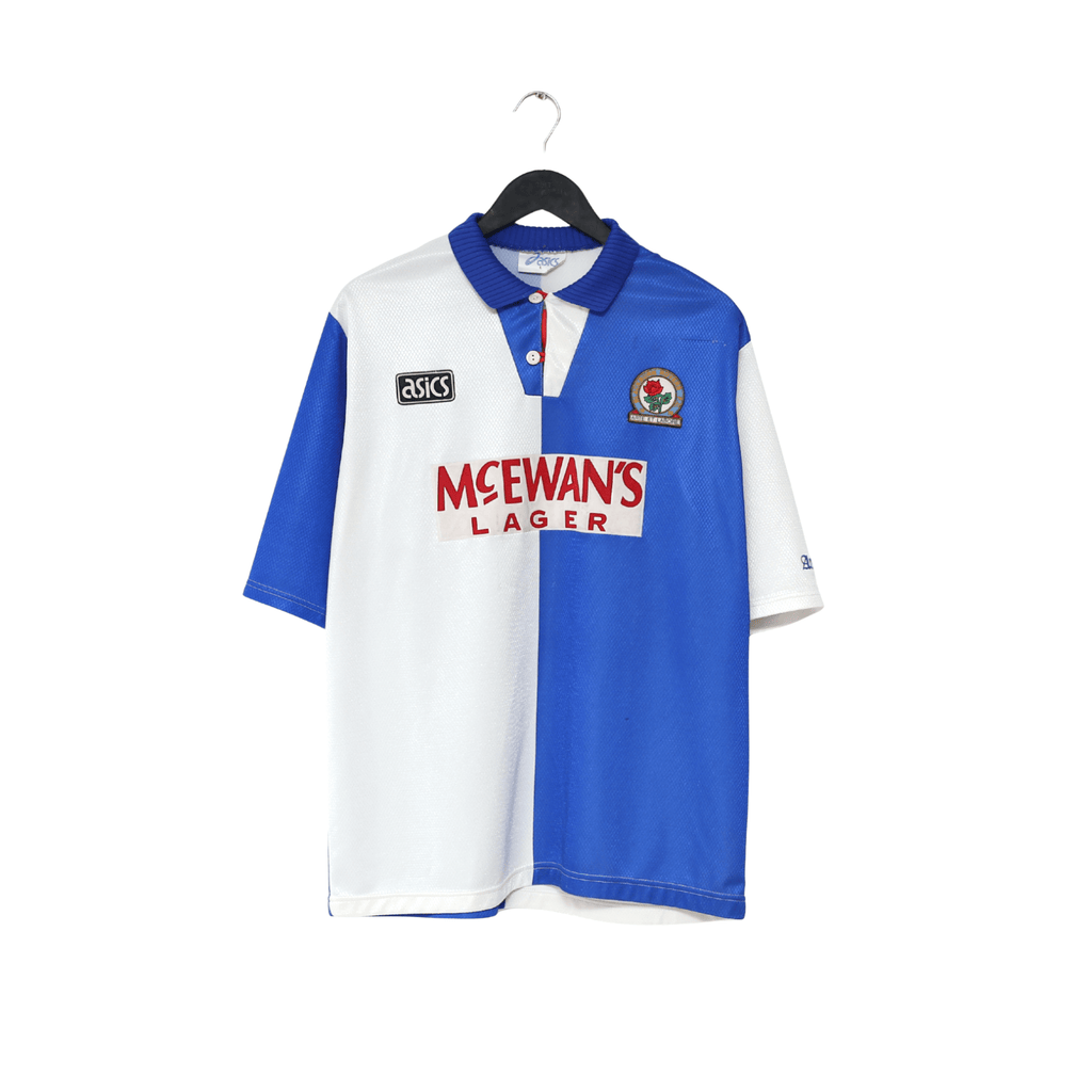 1994/96 SHEARER #9 Blackburn Rovers Vintage Asics Home Football Shirt (L)