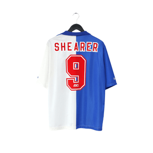 1994/96 SHEARER #9 Blackburn Rovers Vintage Asics Home Football Shirt (L)