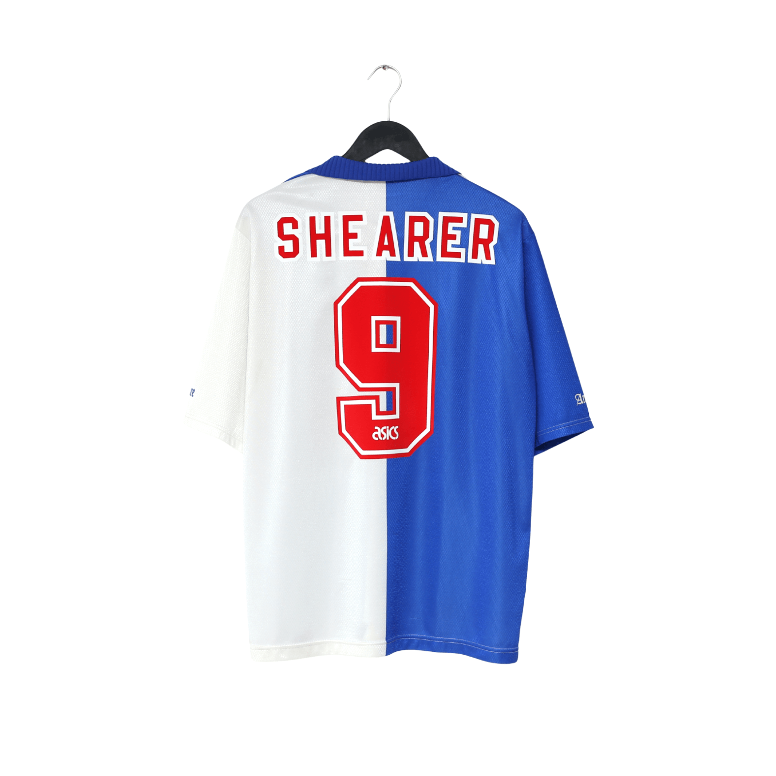 1994/96 SHEARER #9 Blackburn Rovers Vintage Asics Home Football Shirt (L)