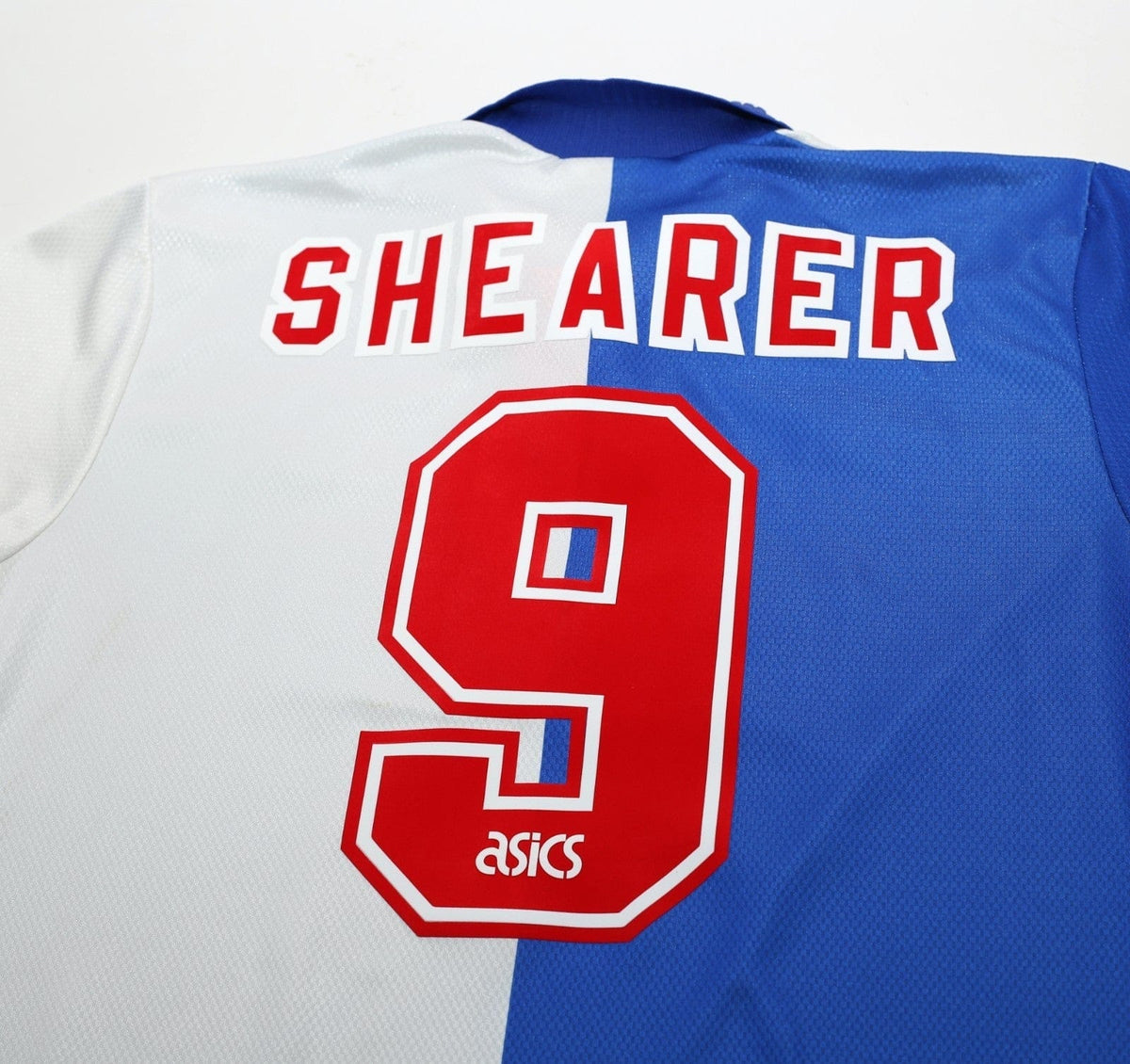 1994/96 SHEARER #9 Blackburn Rovers Vintage Asics Home Football Shirt (L)