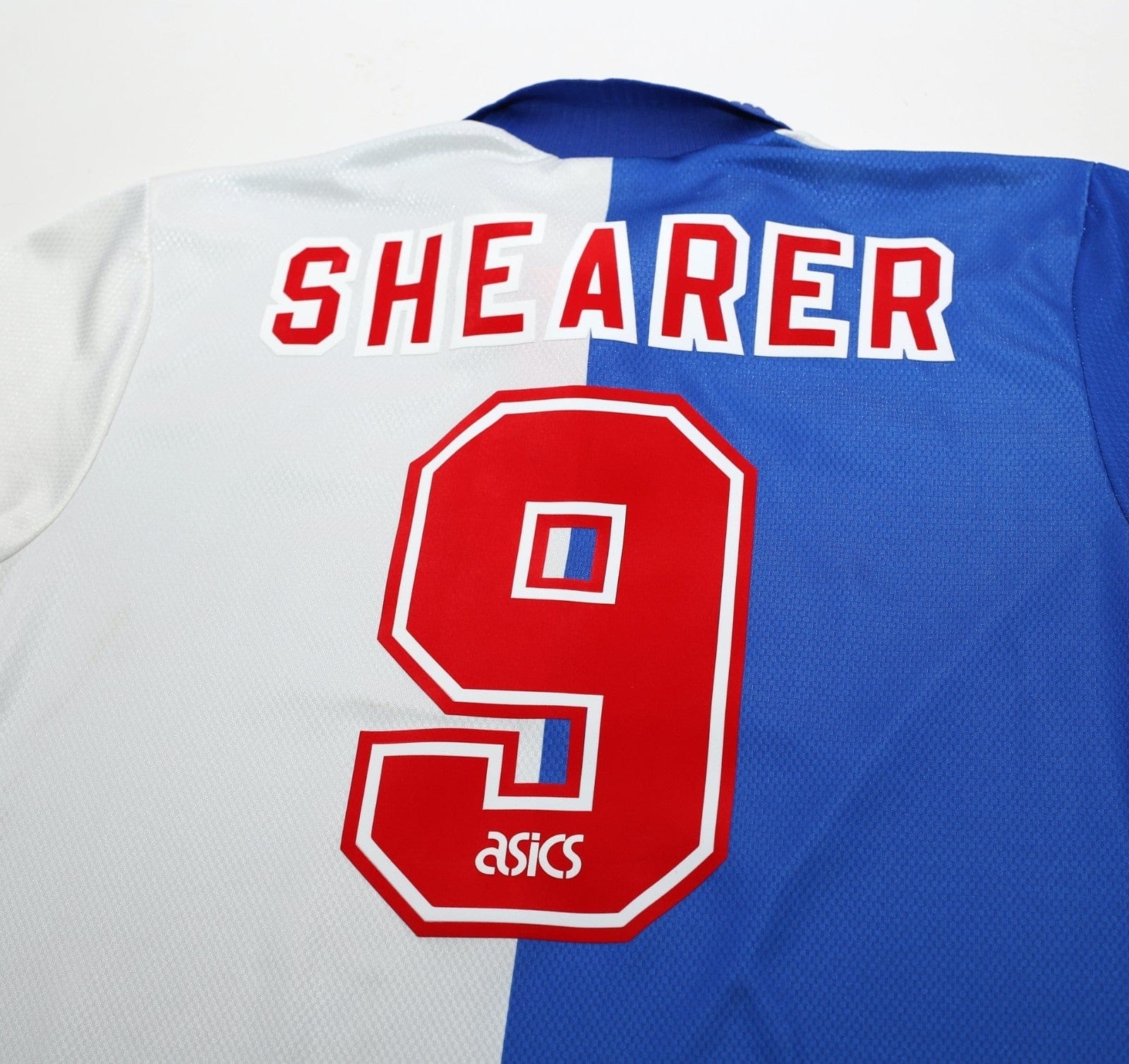 1994/96 SHEARER #9 Blackburn Rovers Vintage Asics Home Football Shirt (L)
