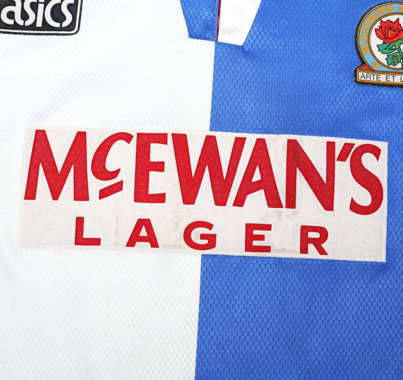 1994/96 SHEARER #9 Blackburn Rovers Vintage Asics Home Football Shirt (L)