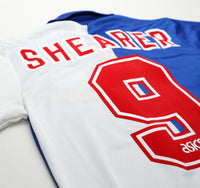 1994/96 SHEARER #9 Blackburn Rovers Vintage Asics Home Football Shirt (S)