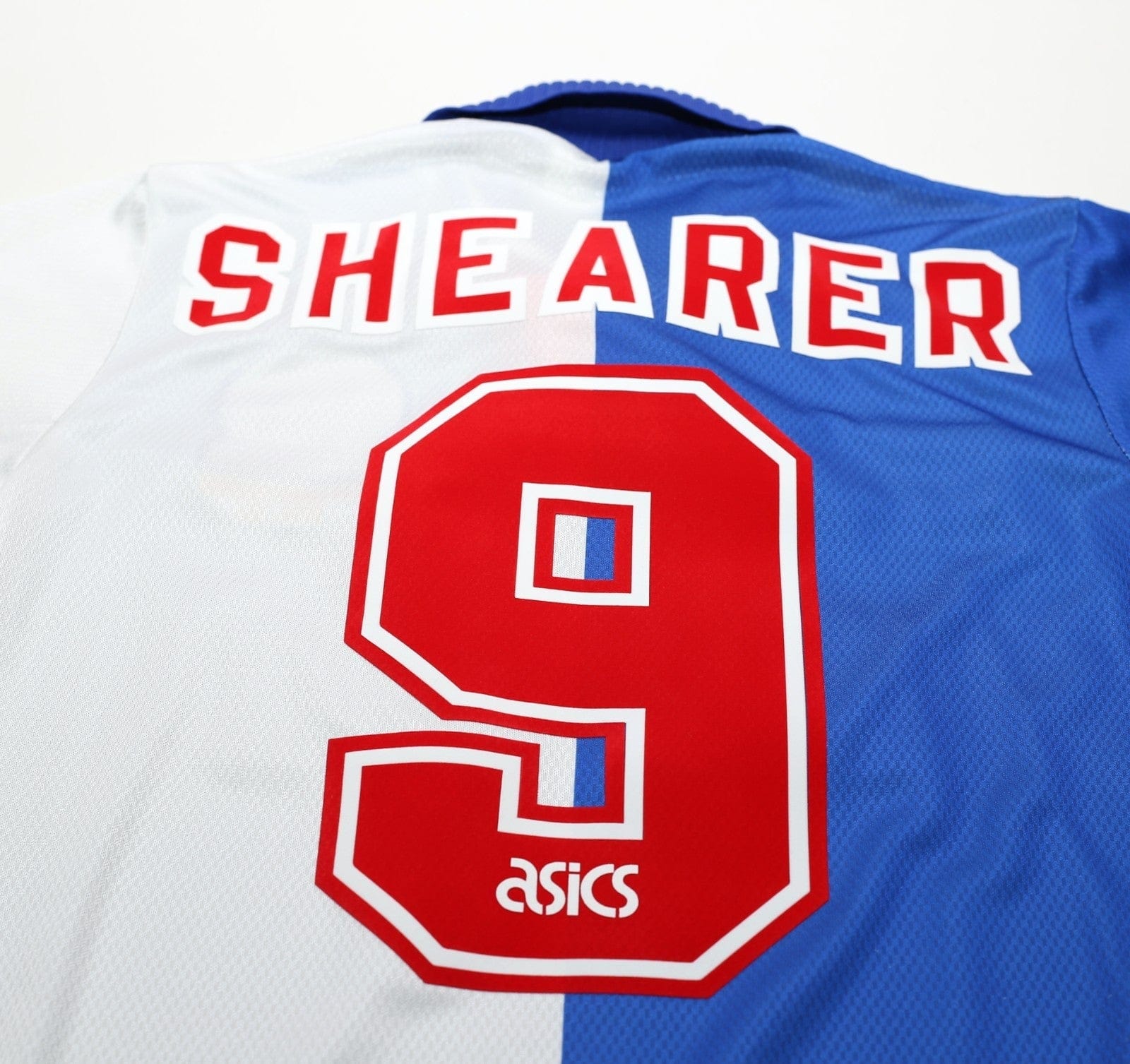 1994/96 SHEARER #9 Blackburn Rovers Vintage Asics Home Football Shirt (S)