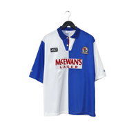 1994/96 Shearer #9 Blackburn Rovers Vintage ASICS Home Football Shirt (XL)