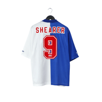 1994/96 Shearer #9 Blackburn Rovers Vintage ASICS Home Football Shirt (XL)