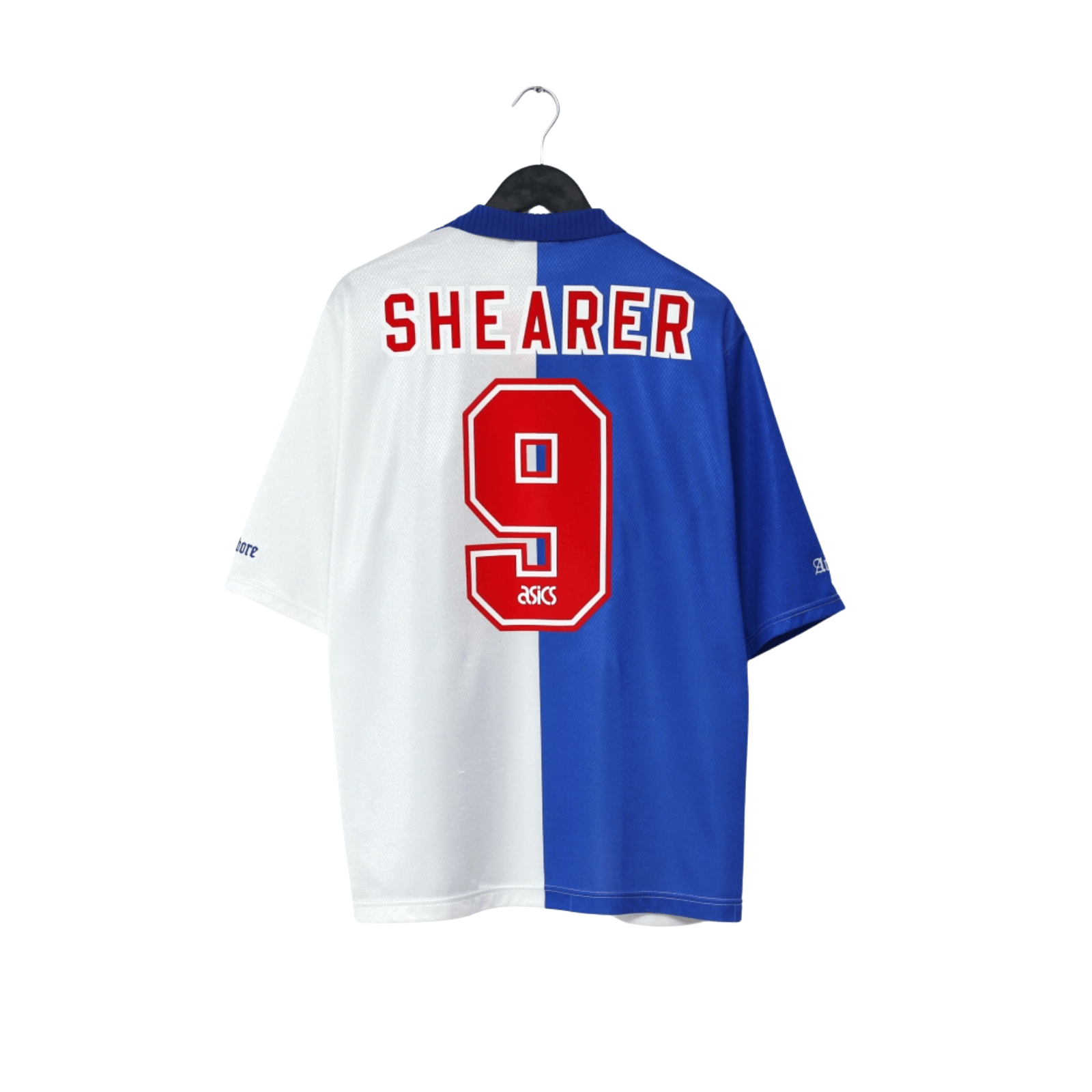 1994/96 Shearer #9 Blackburn Rovers Vintage ASICS Home Football Shirt (XL)