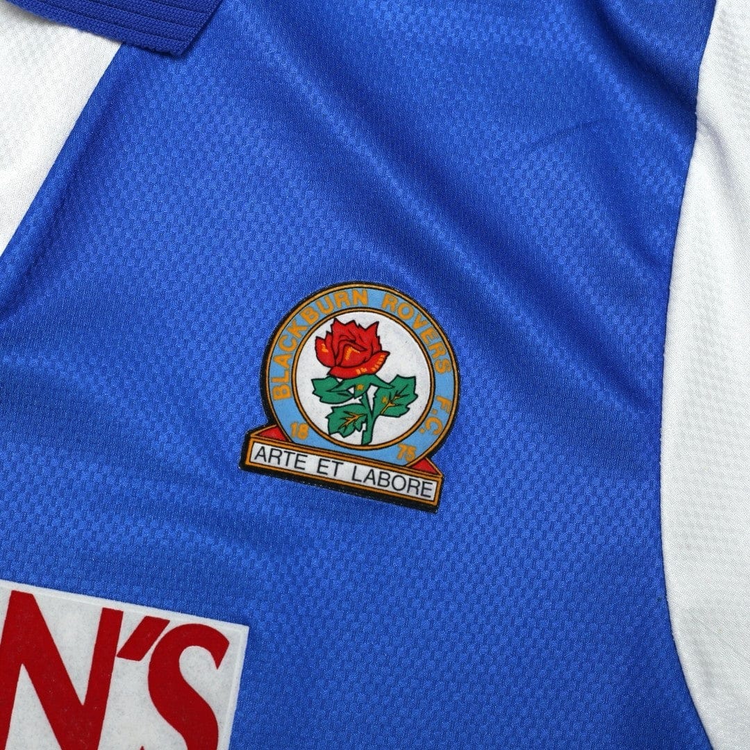 1994/96 Shearer #9 Blackburn Rovers Vintage ASICS Home Football Shirt (XL)