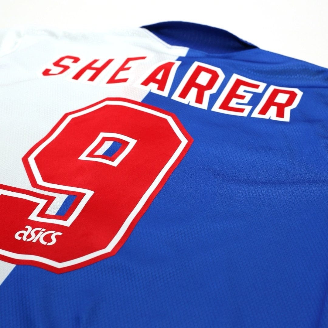 1994/96 Shearer #9 Blackburn Rovers Vintage ASICS Home Football Shirt (XL)