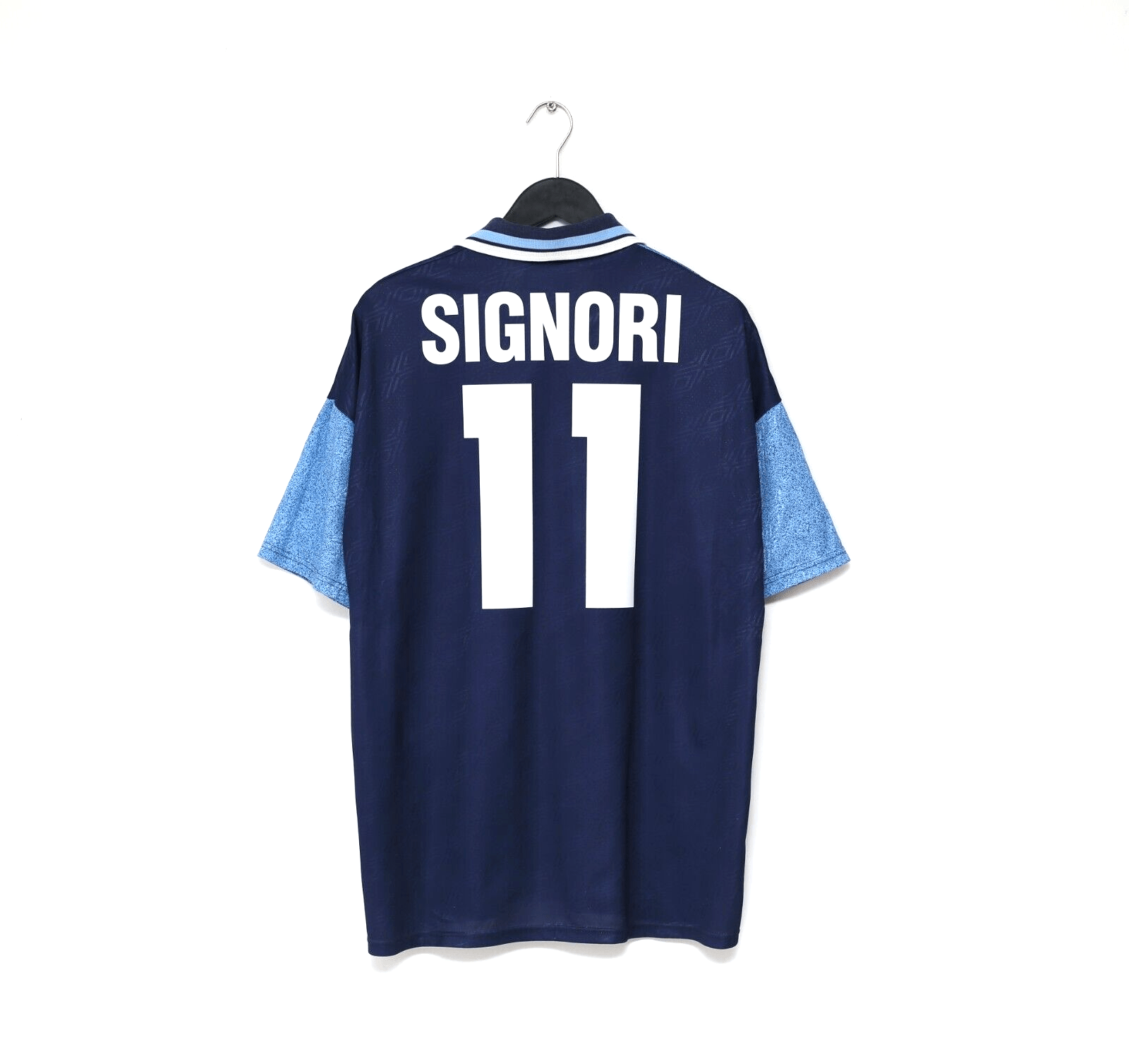 1994/96 SIGNORI #11 Lazio Vintage Umbro Away Football Shirt (L)