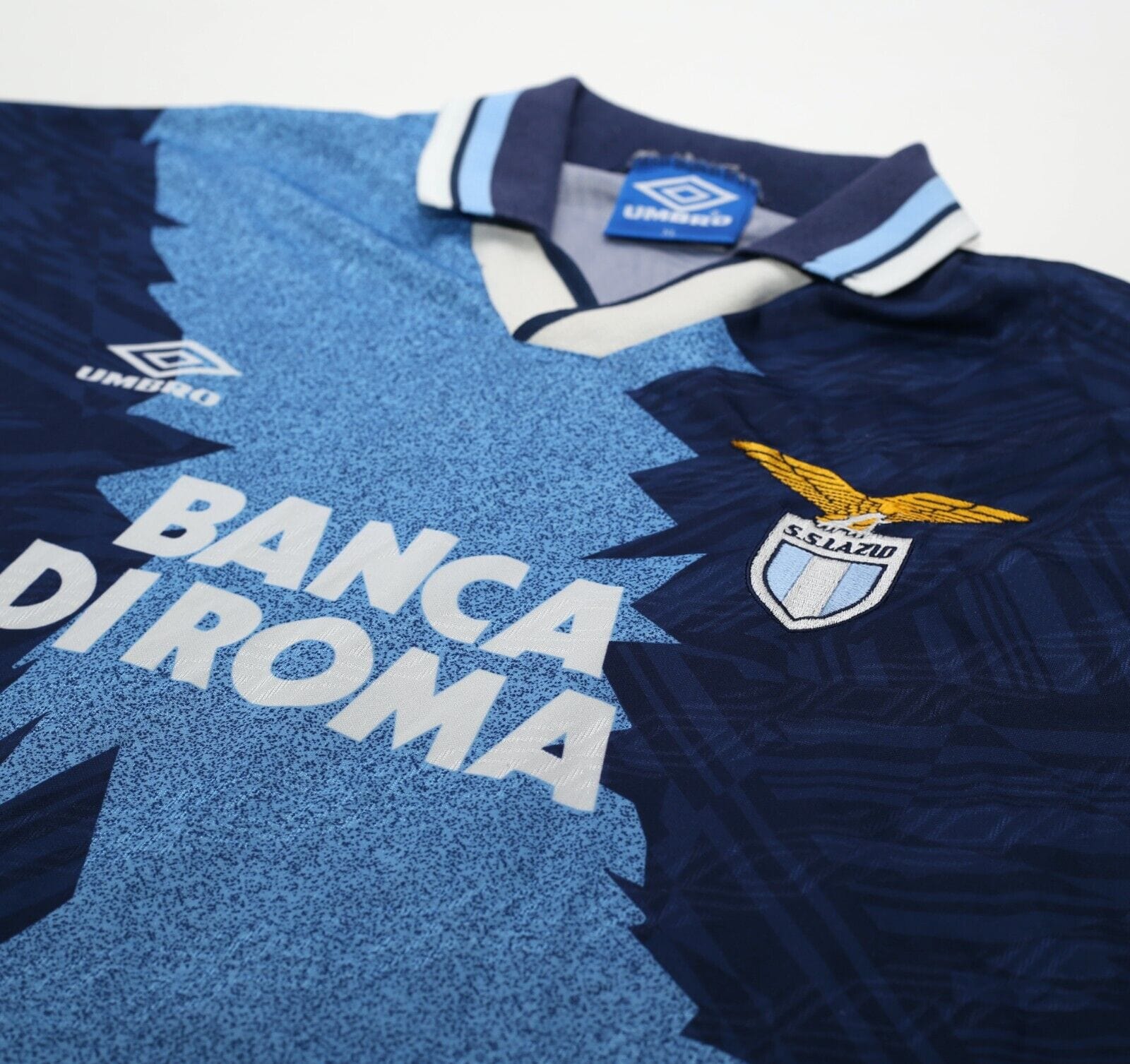 1994/96 SIGNORI #11 Lazio Vintage Umbro Away Football Shirt (L)