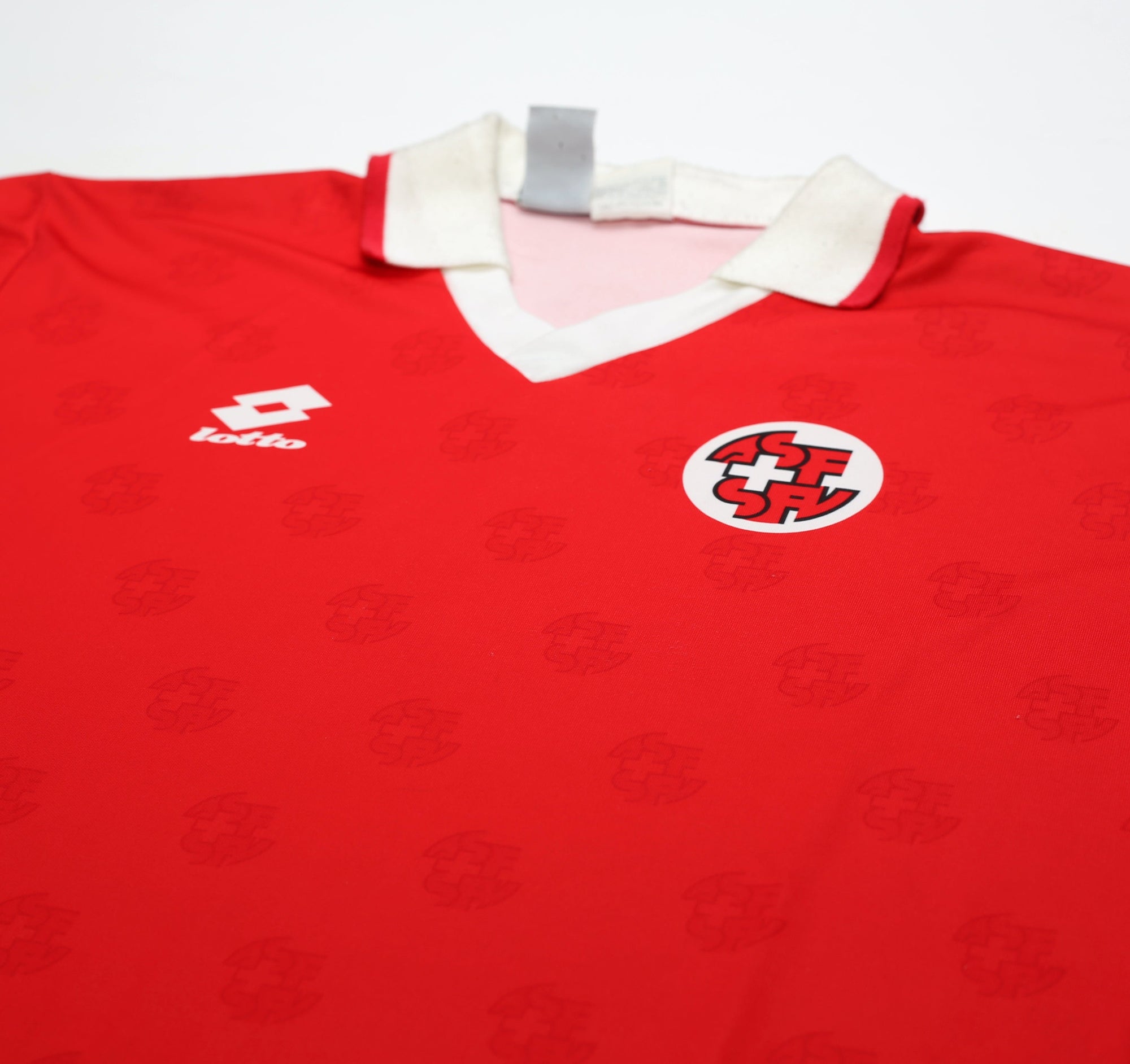 1994/96 SWITZERLAND Vintage Lotto Home Football Shirt (L)