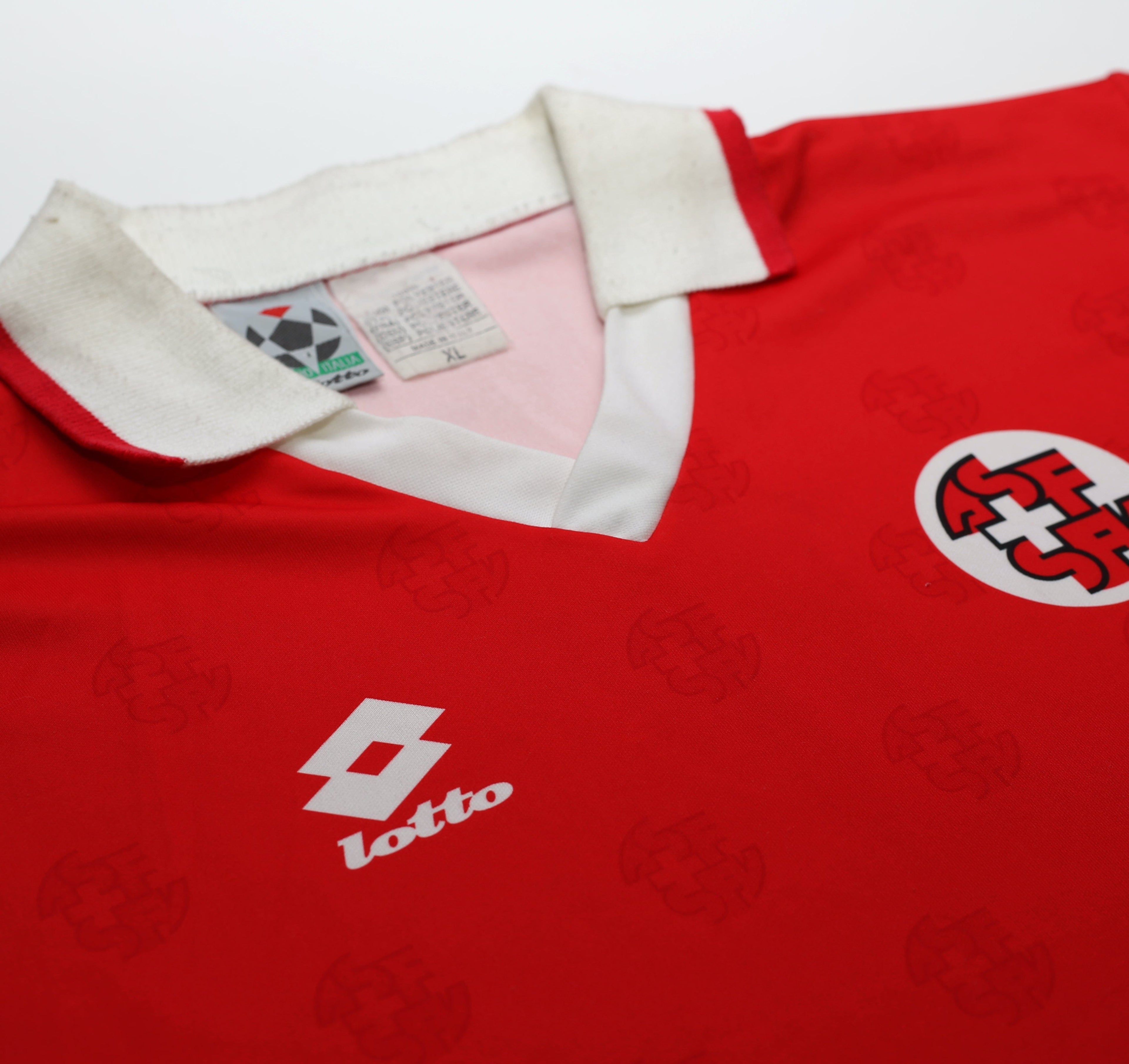 1994/96 SWITZERLAND Vintage Lotto Home Football Shirt (L)
