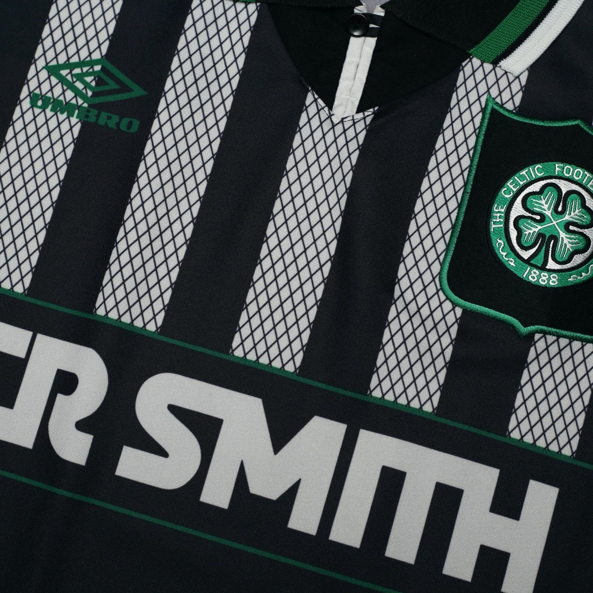 1994/96 Van Hooijdonk #9 Celtic Vintage Umbro Away Football Shirt (L)
