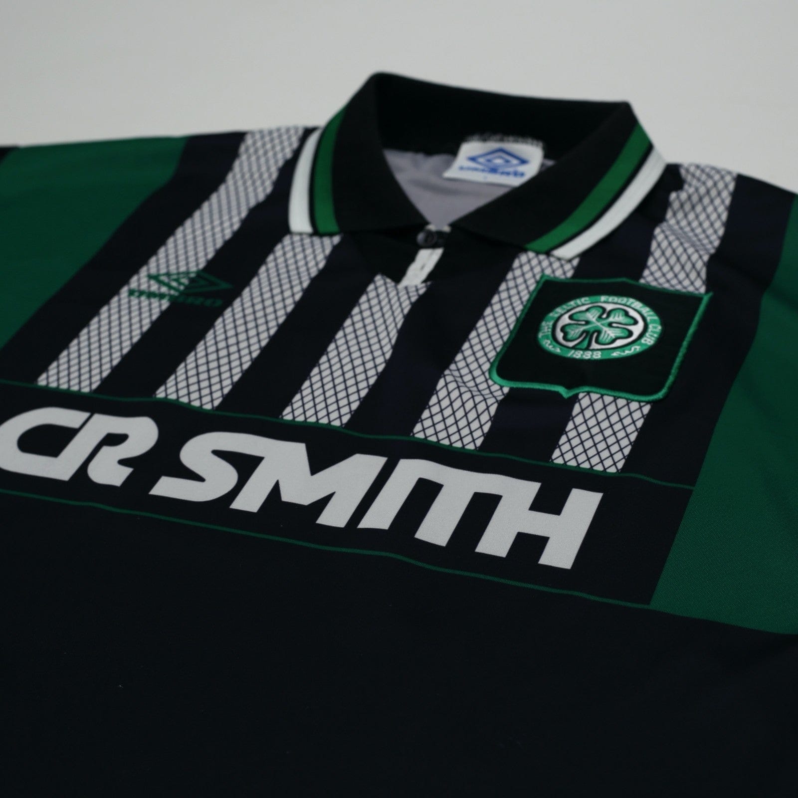 1994/96 Van Hooijdonk #9 Celtic Vintage Umbro Away Football Shirt (L)