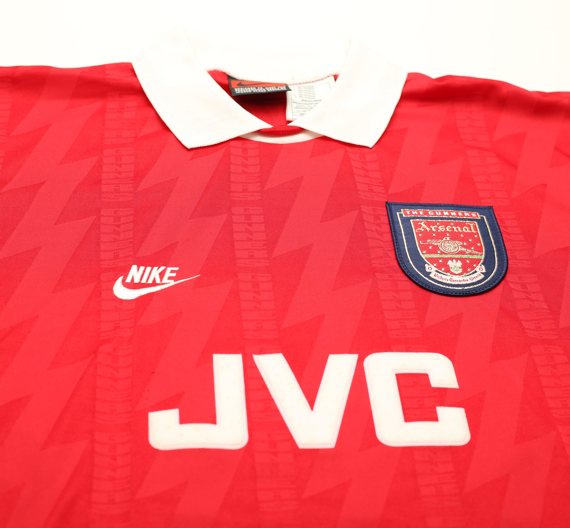 1994/96 WRIGHT #8 Arsenal Nike Home Football Shirt (L)