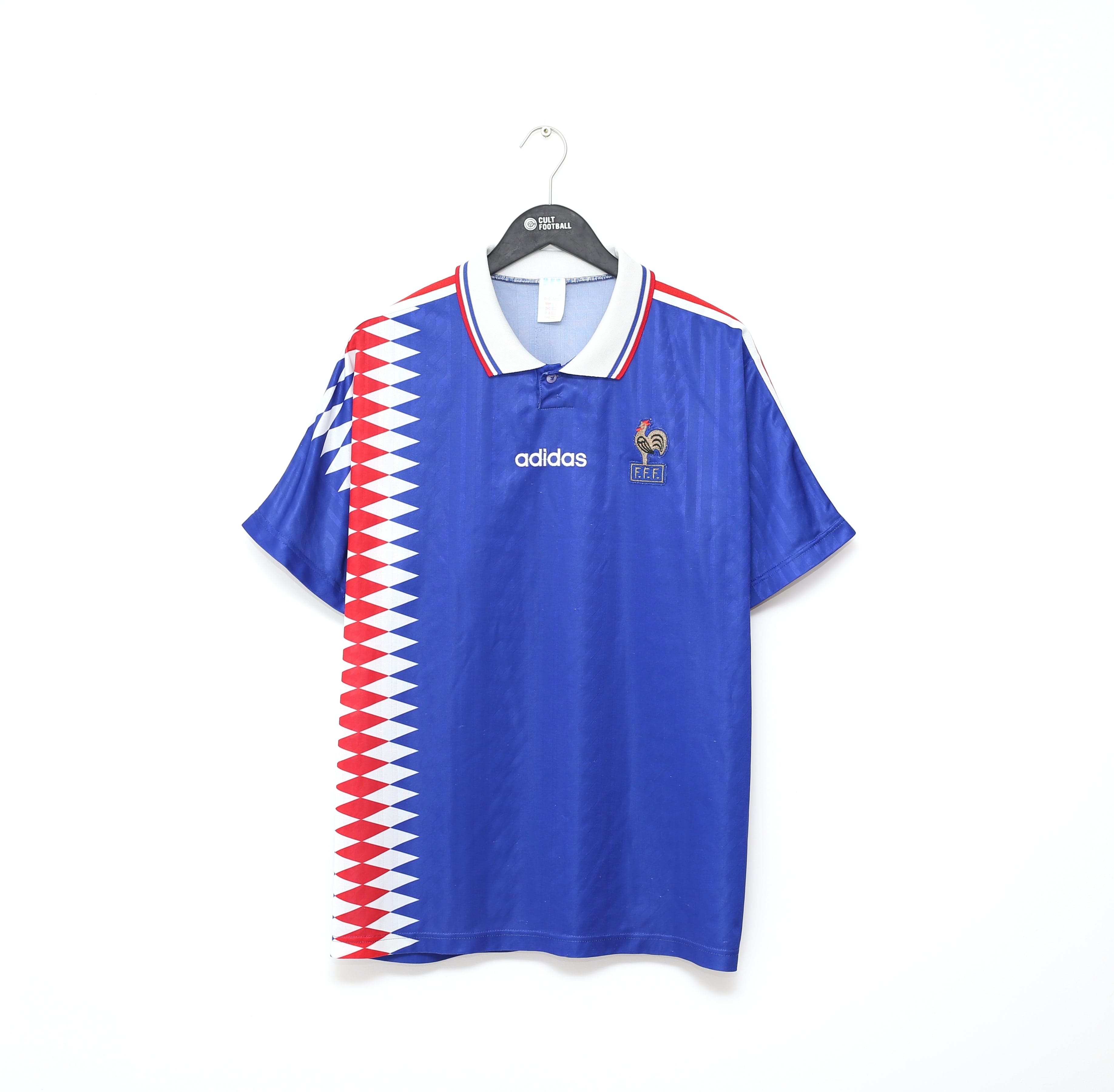1994/96 ZIDANE #14 France Vintage adidas Home Football Shirt