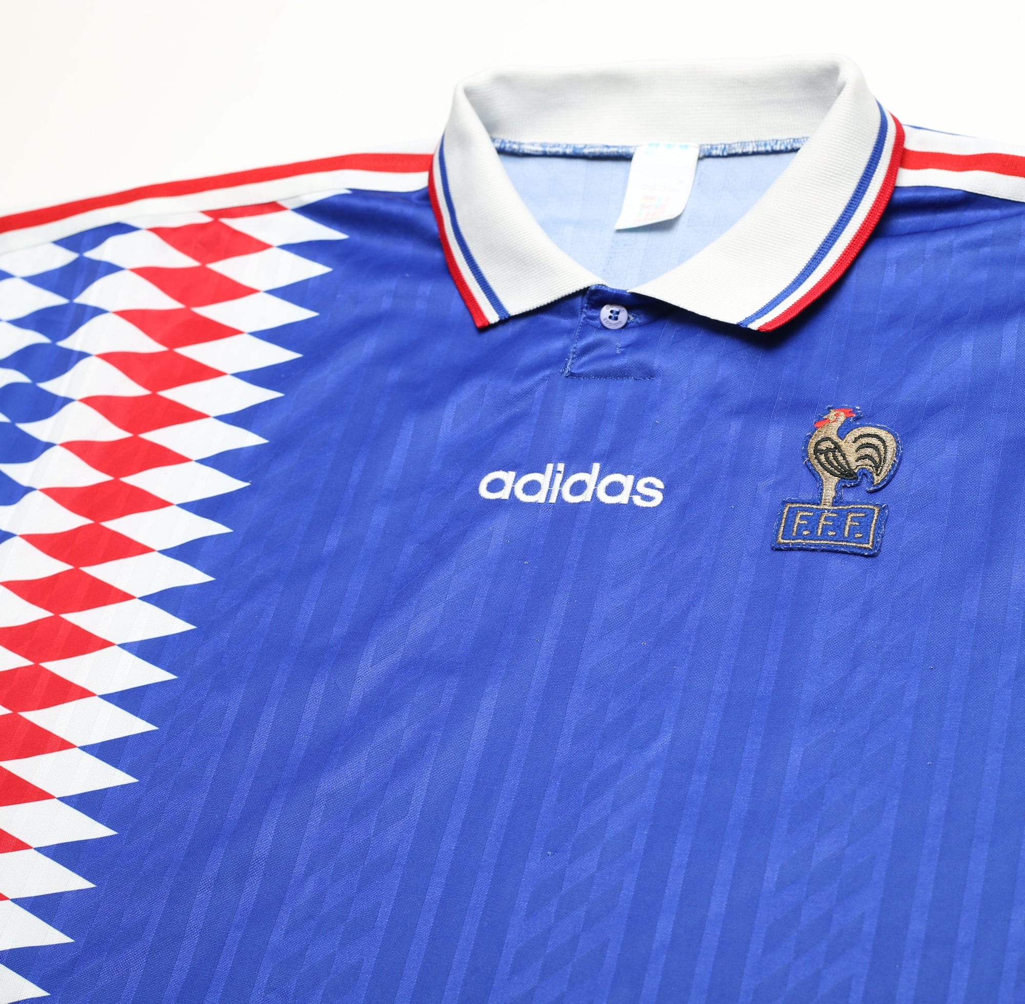 1994/96 ZIDANE #14 France Vintage adidas Home Football Shirt Jersey (L)